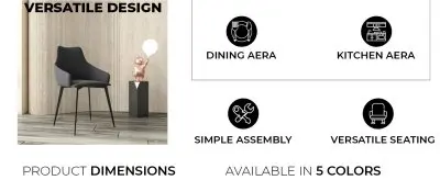 Sonnet Series Modern Dining Chair in Grey