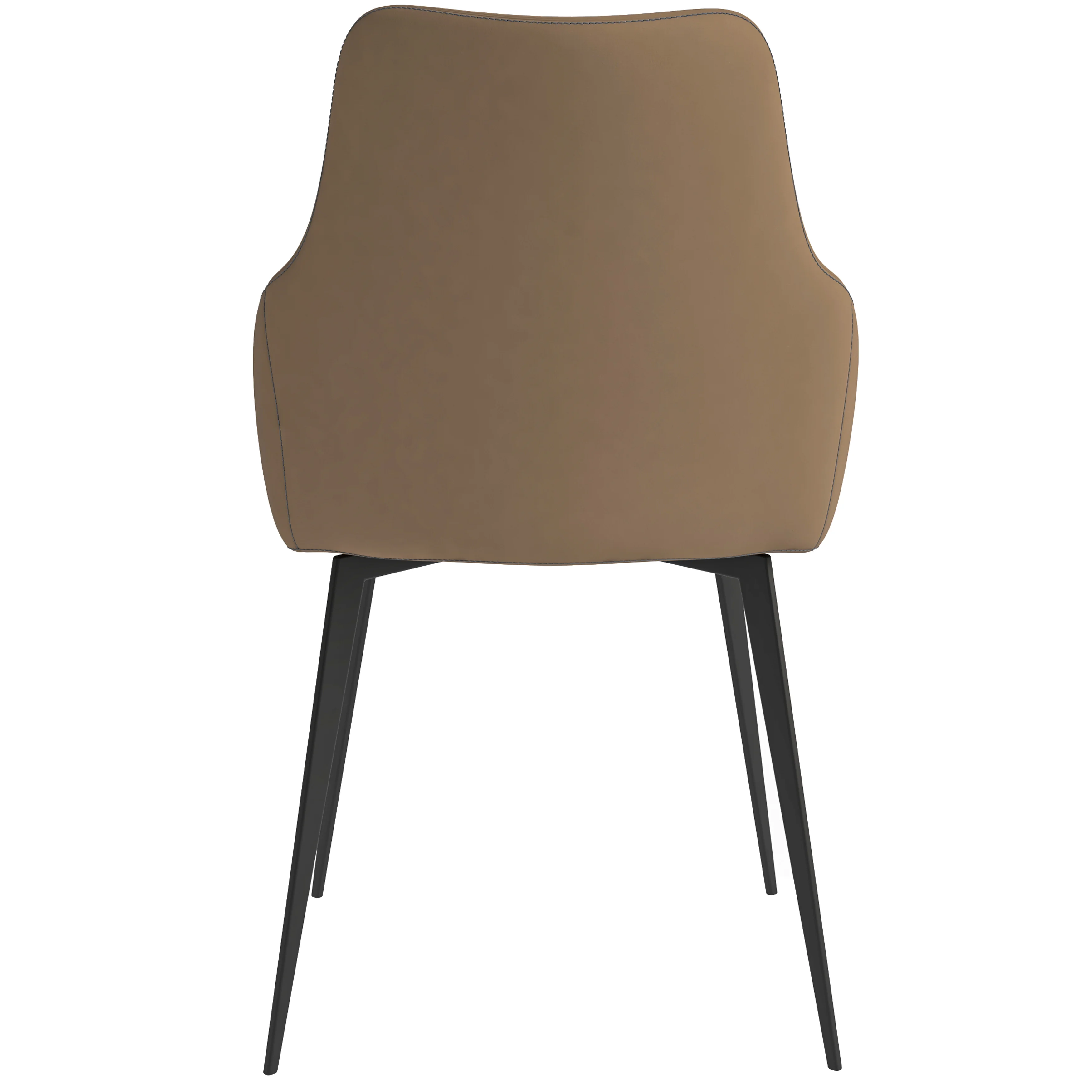 Sonnet Series Modern Dining Chair in Light Brown Fabric