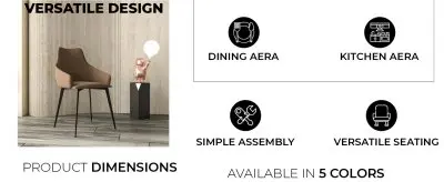 Sonnet Series Modern Dining Chair in Light Brown Fabric