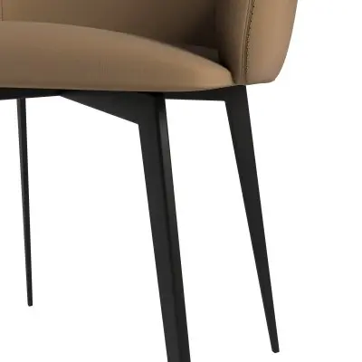 Sonnet Series Modern Dining Chair in Charcoal Fabric - Set of 4