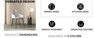 Sonnet Series Modern Dining Chair in Coconut White Fabric