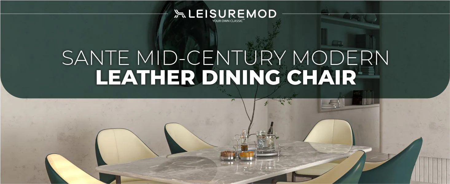 Sante Collection Modern Dining Chair Set of 2 in Cream/Green