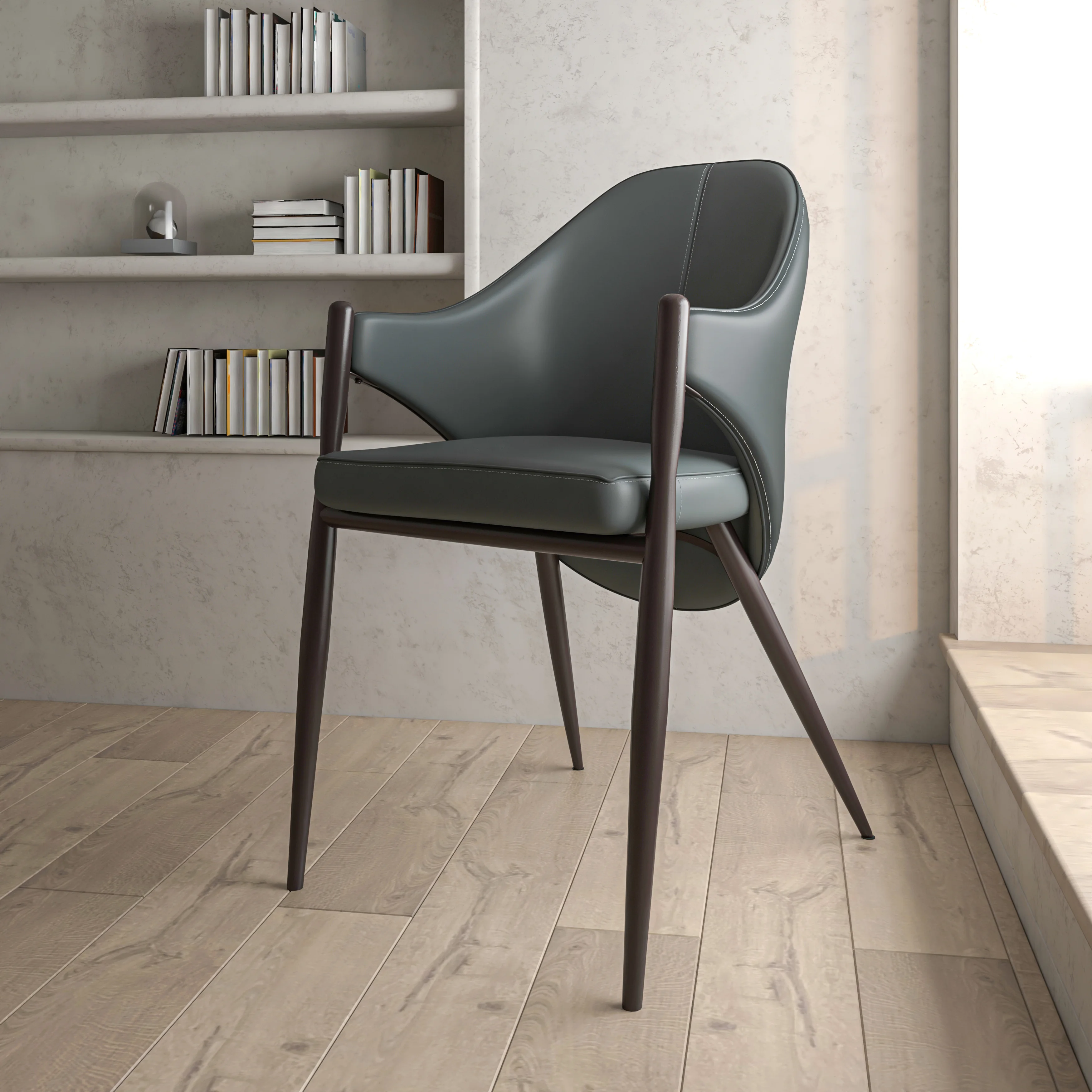 Sante Collection Modern Dining Chair in Grey