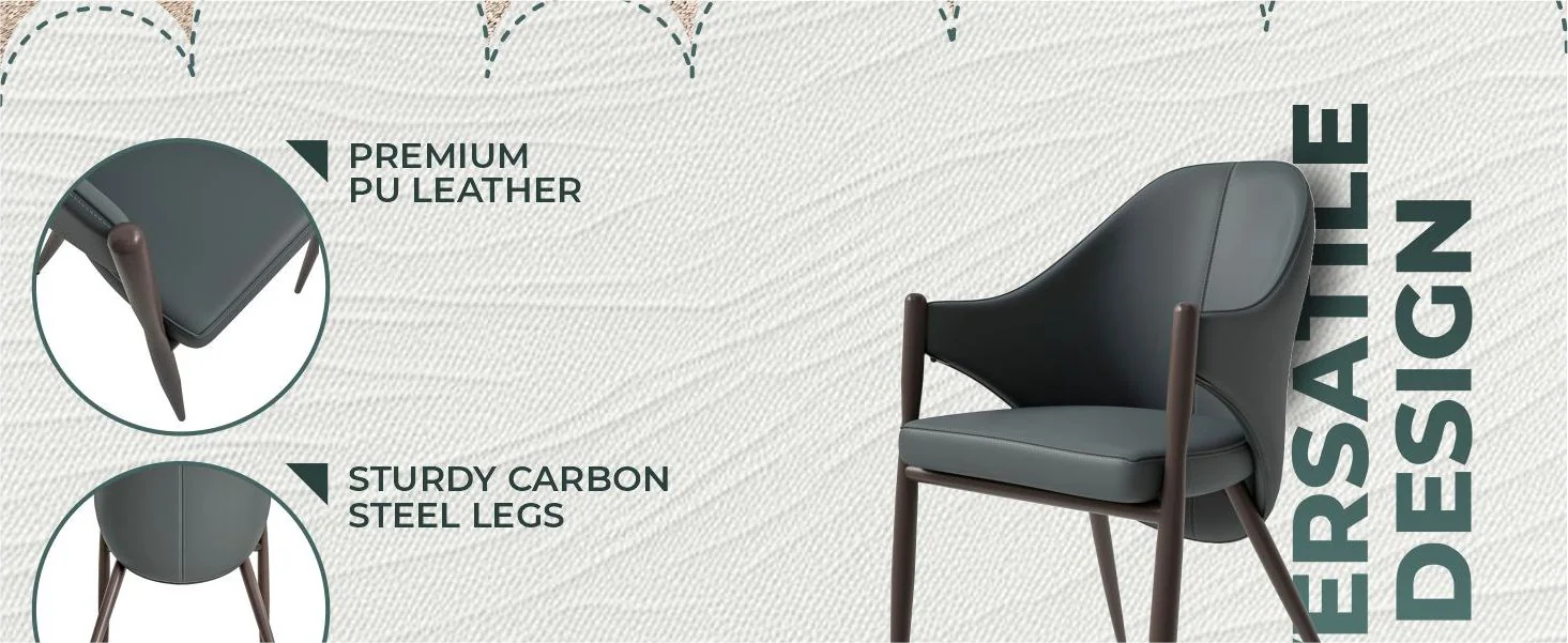 Sante Collection Modern Dining Chair in Grey