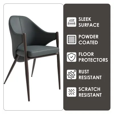 Sante Collection Modern Dining Chair in Grey