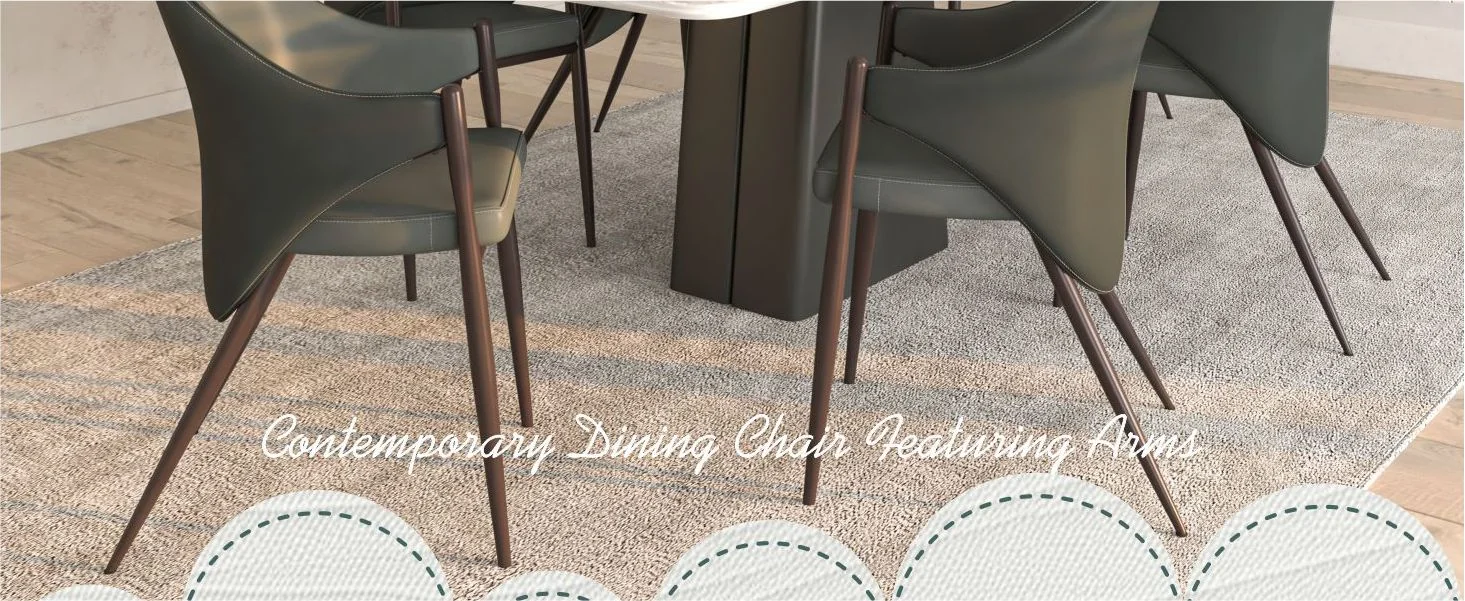 Sante Collection Modern Dining Chair Set of 4 in Grey