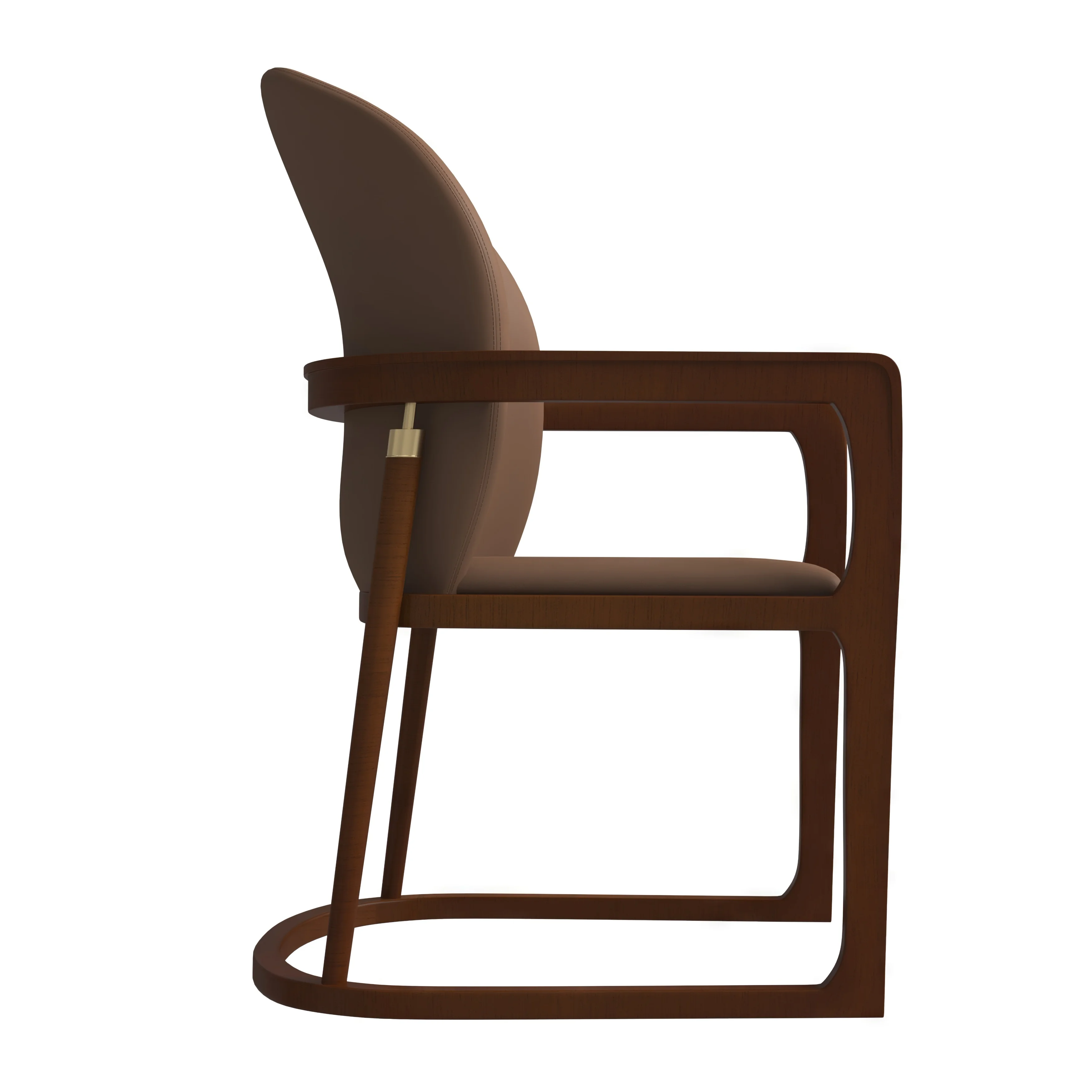 Svelta Elegant Wooden Dining Chair in Brown