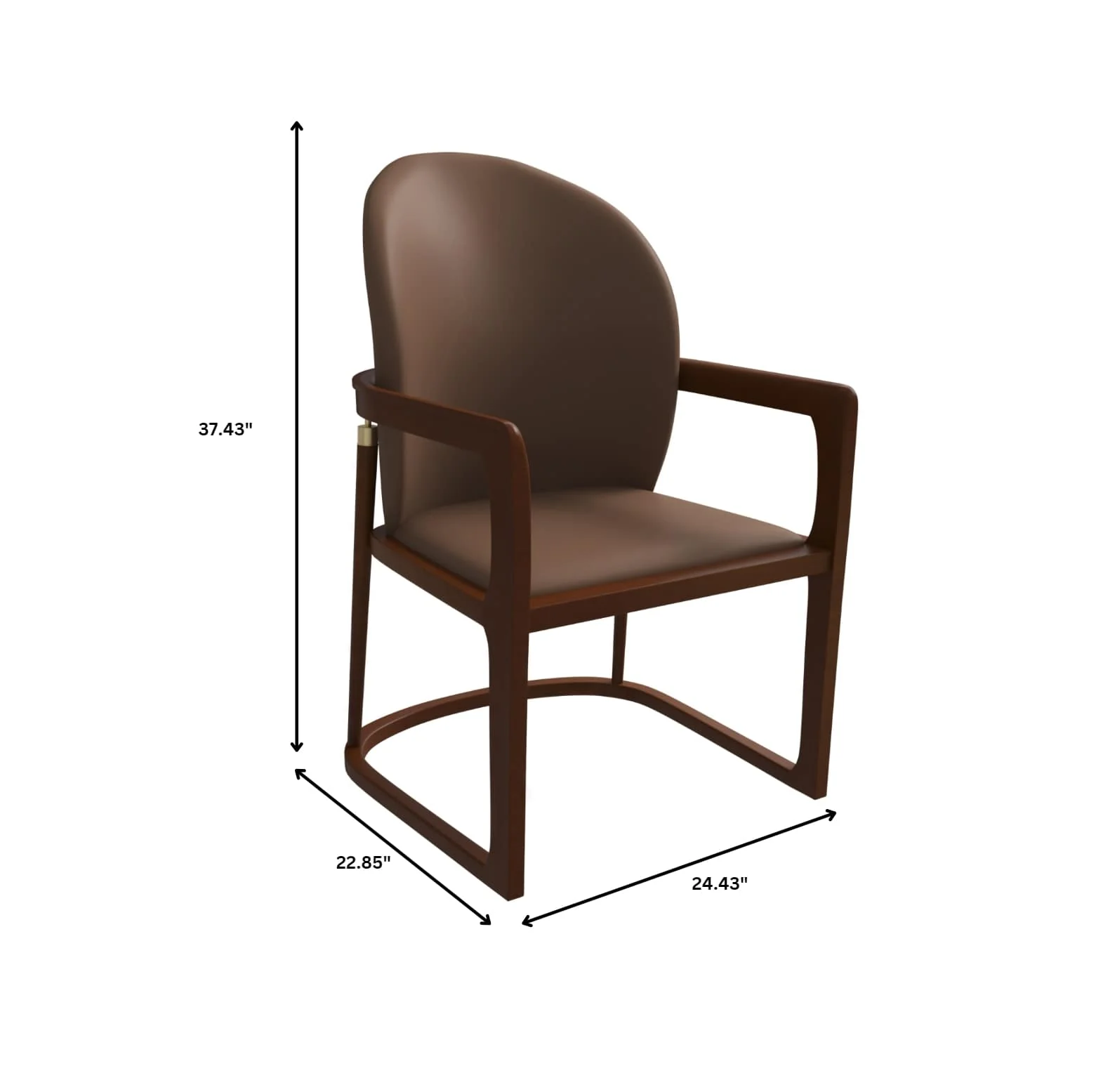 Svelta Elegant Wooden Dining Chair in Brown