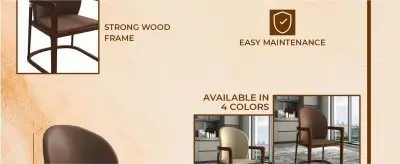 Svelta Elegant Wooden Dining Chair in Brown