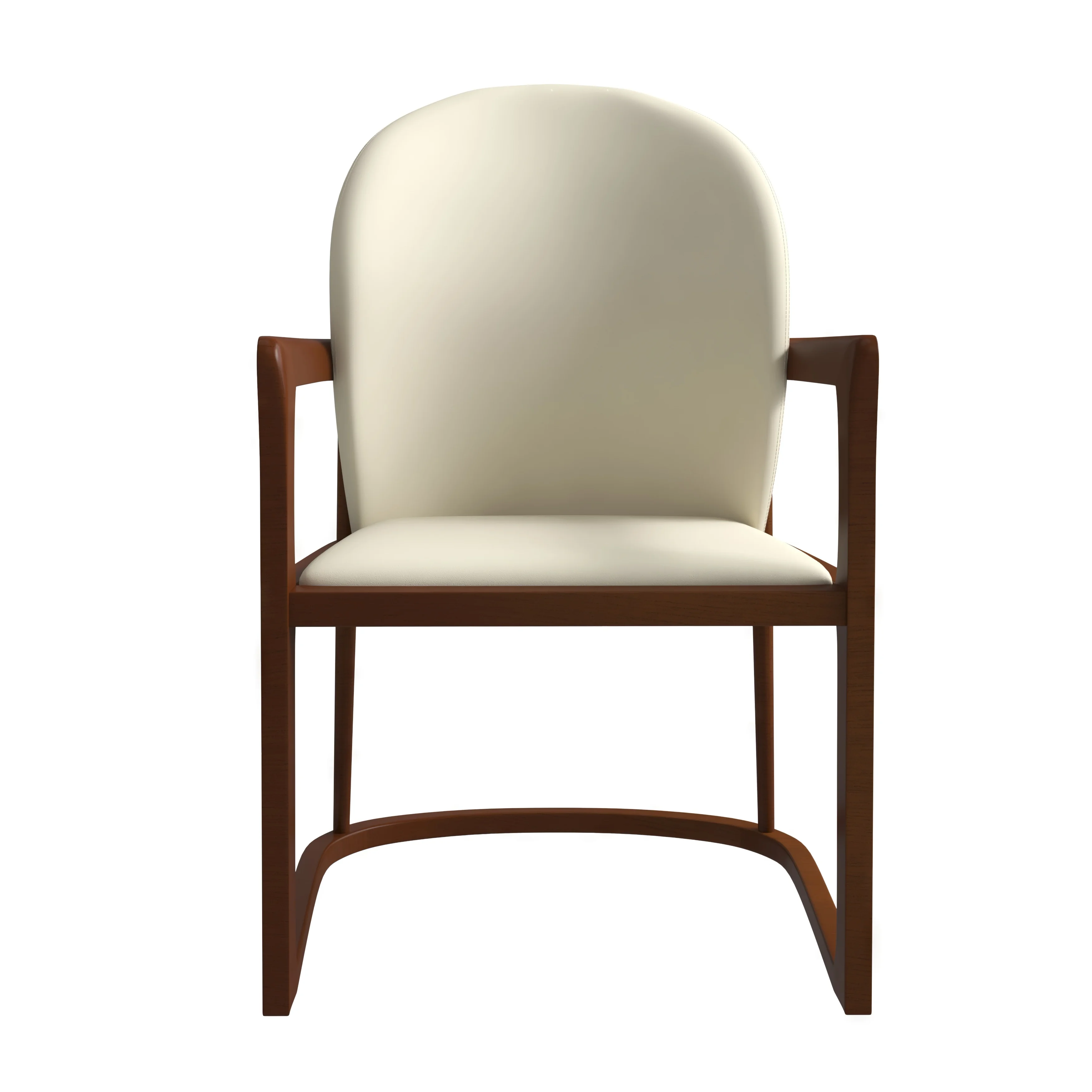 Svelta Elegant Wooden Dining Chair in Cream
