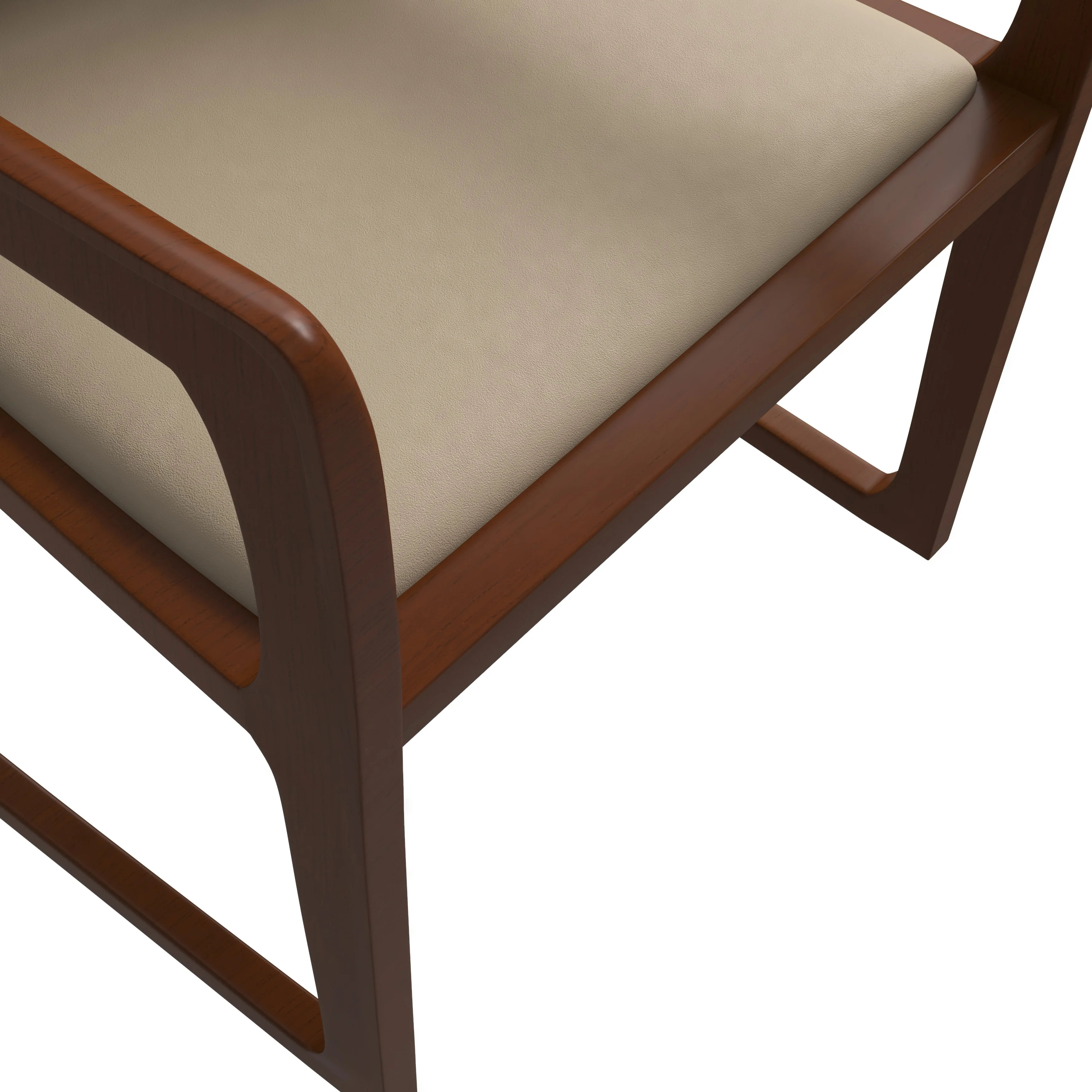 Svelta Elegant Wooden Dining Chair in Dark Toupe