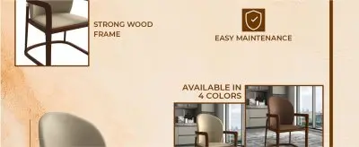 Svelta Elegant Wooden Dining Chair in Toupe