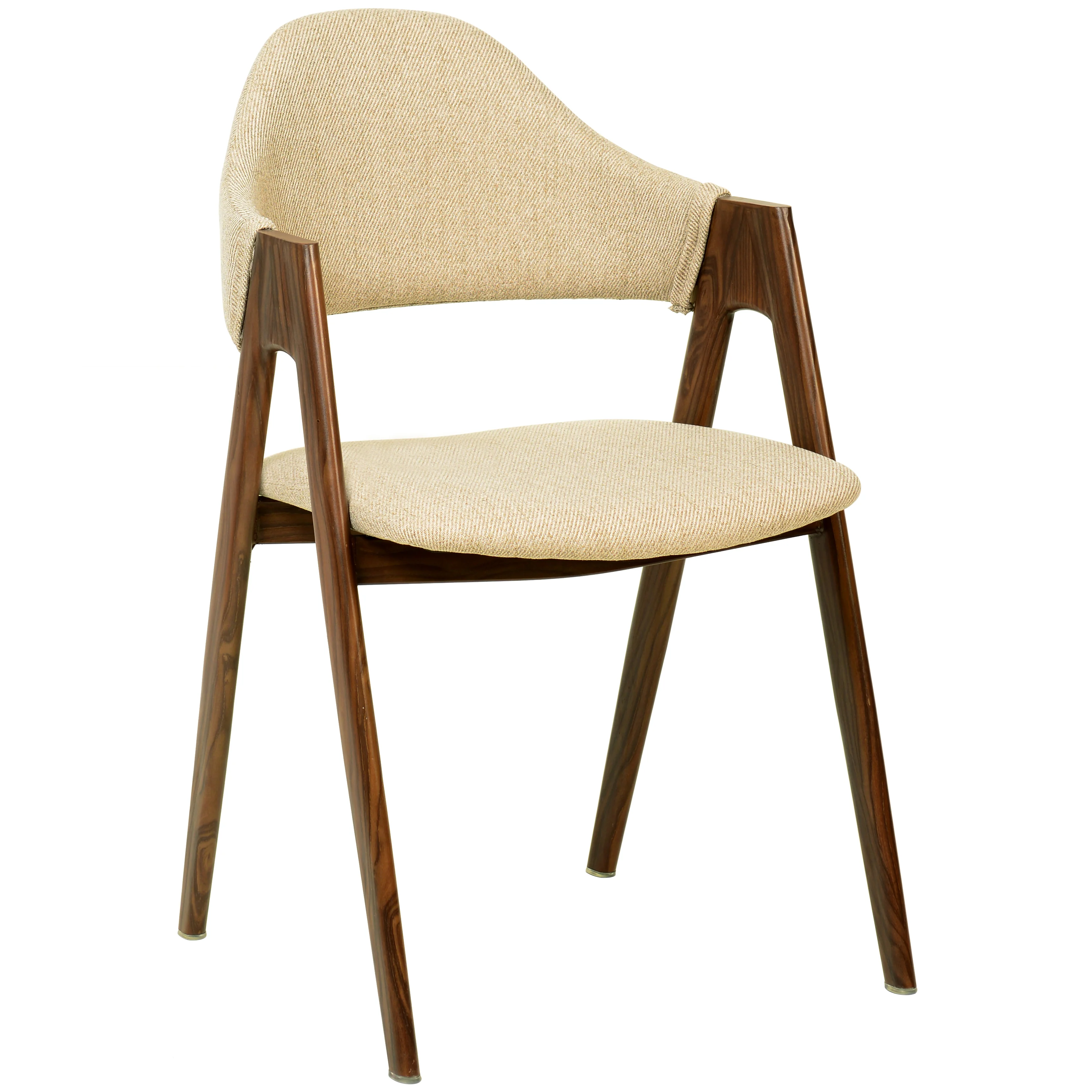Savor Collection Modern Dining Chair Wood Pattern in Brown