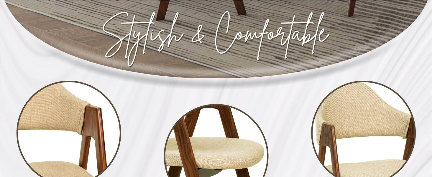 Savor Collection Modern Dining Chair Wood Pattern in Brown