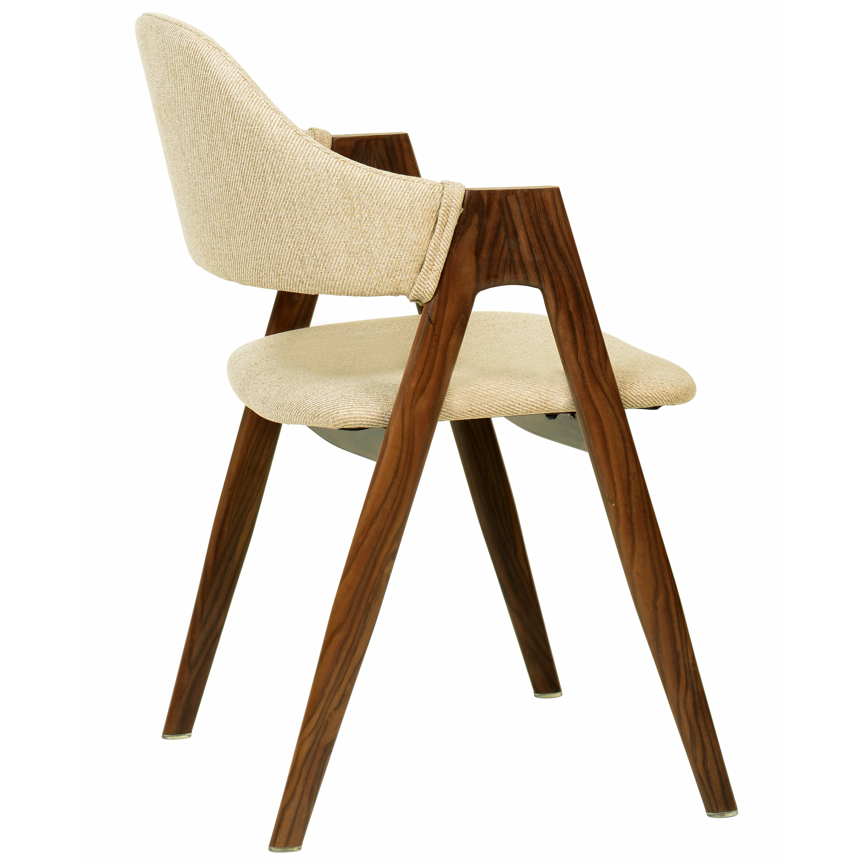 Savor Collection Modern Dining Chair Wood Pattern in Brown