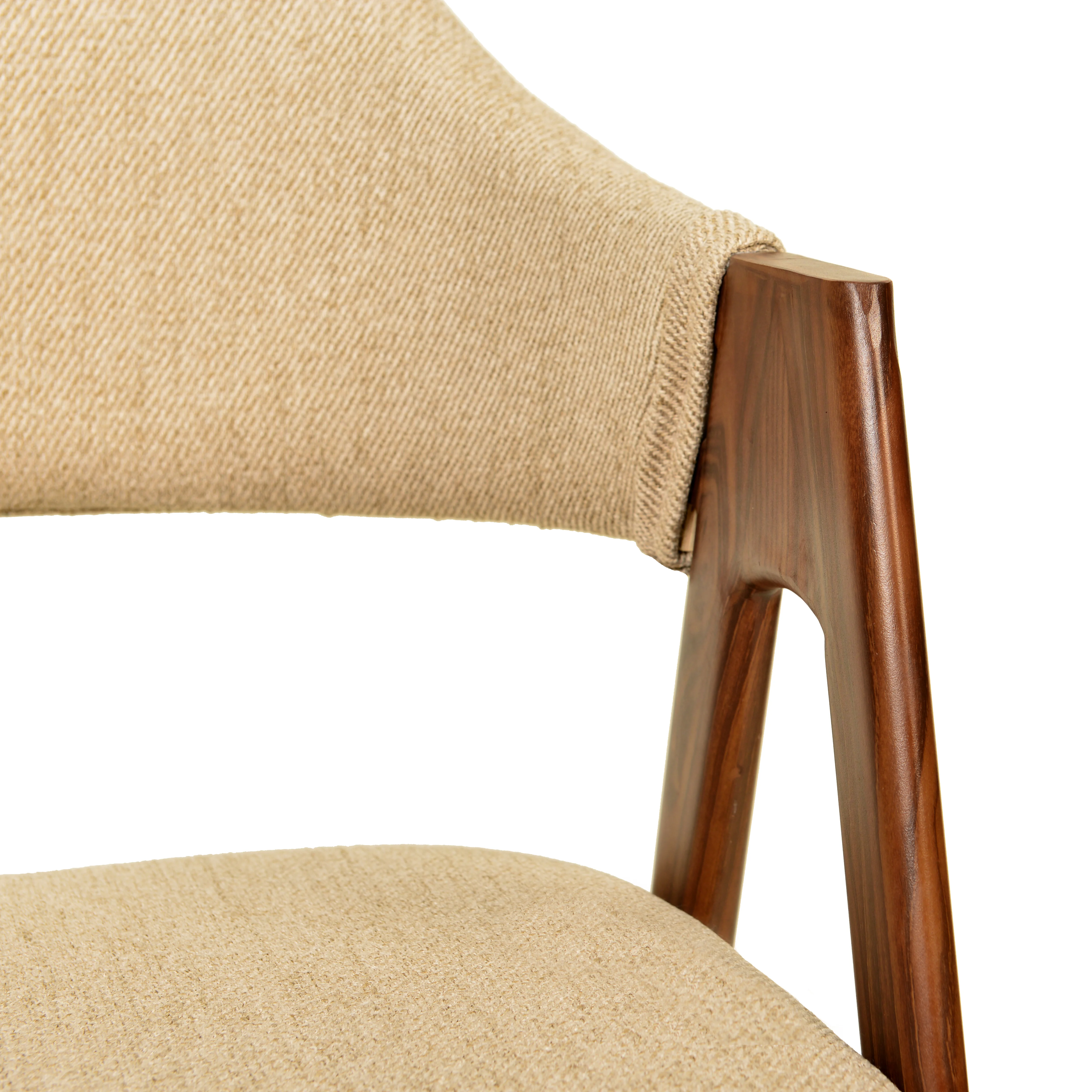 Savor Collection Modern Dining Chair Wood Pattern in Brown