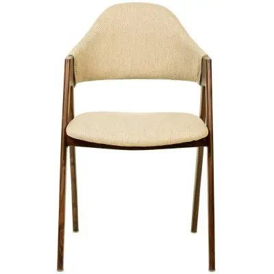 Savor Collection Modern Dining Chair Wood Pattern in Brown