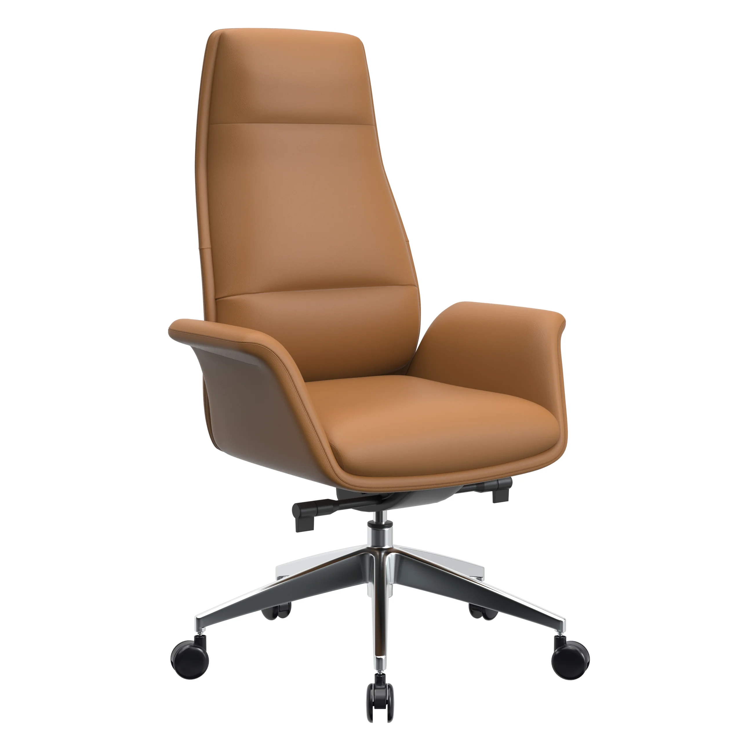 Summit Series Tall Office Chair In Acorn Brown Leather