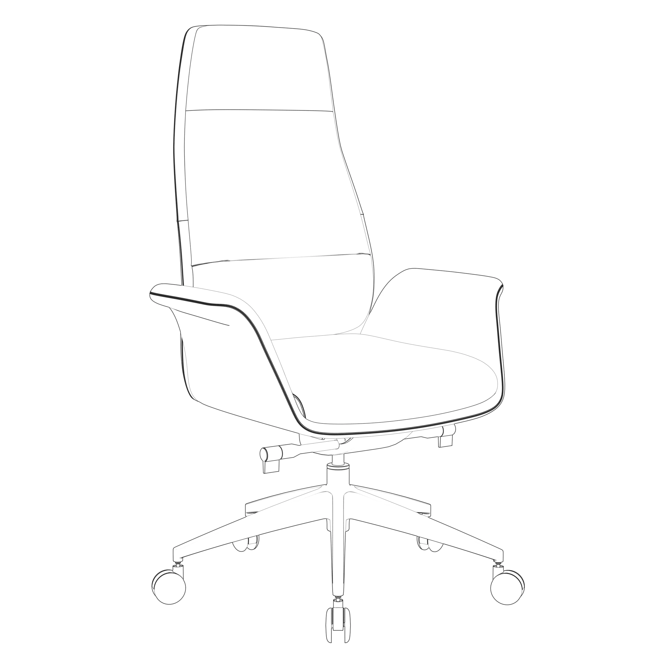 Summit Series Tall Office Chair In White Leather