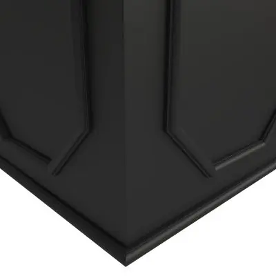Sprout Series Cubic Fiber Stone Planter in Black 10.2 Cube