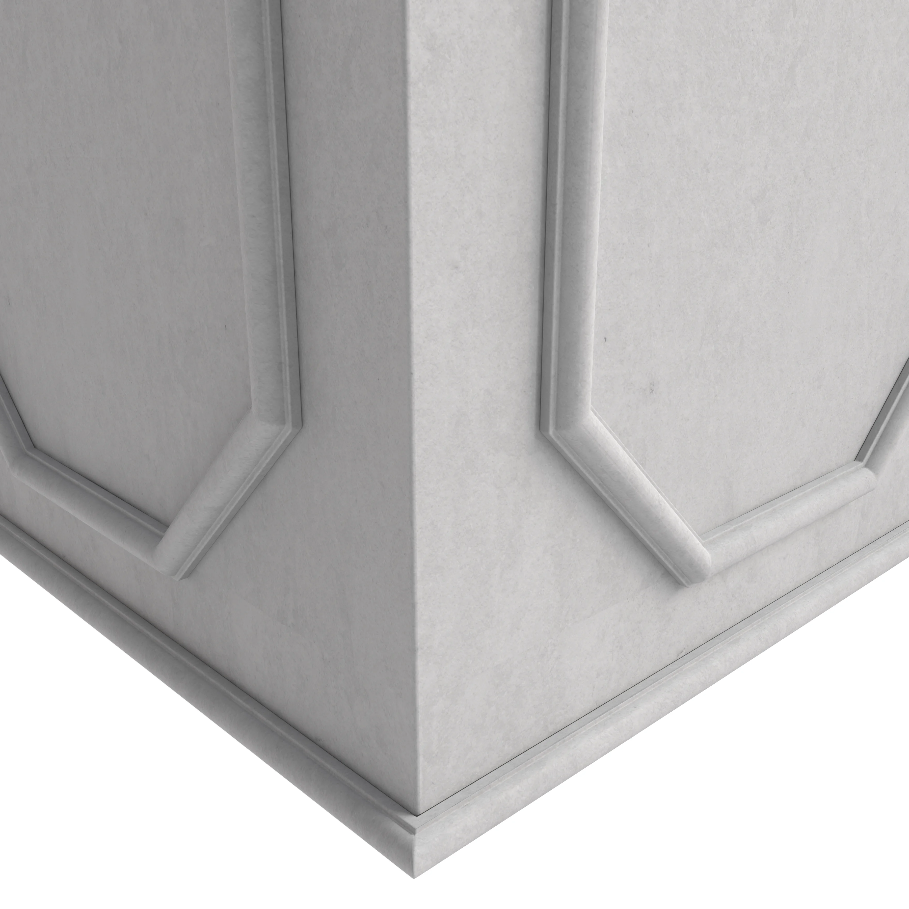 Sprout Series Cubic Fiber Stone Planter in White 12.6 Cube