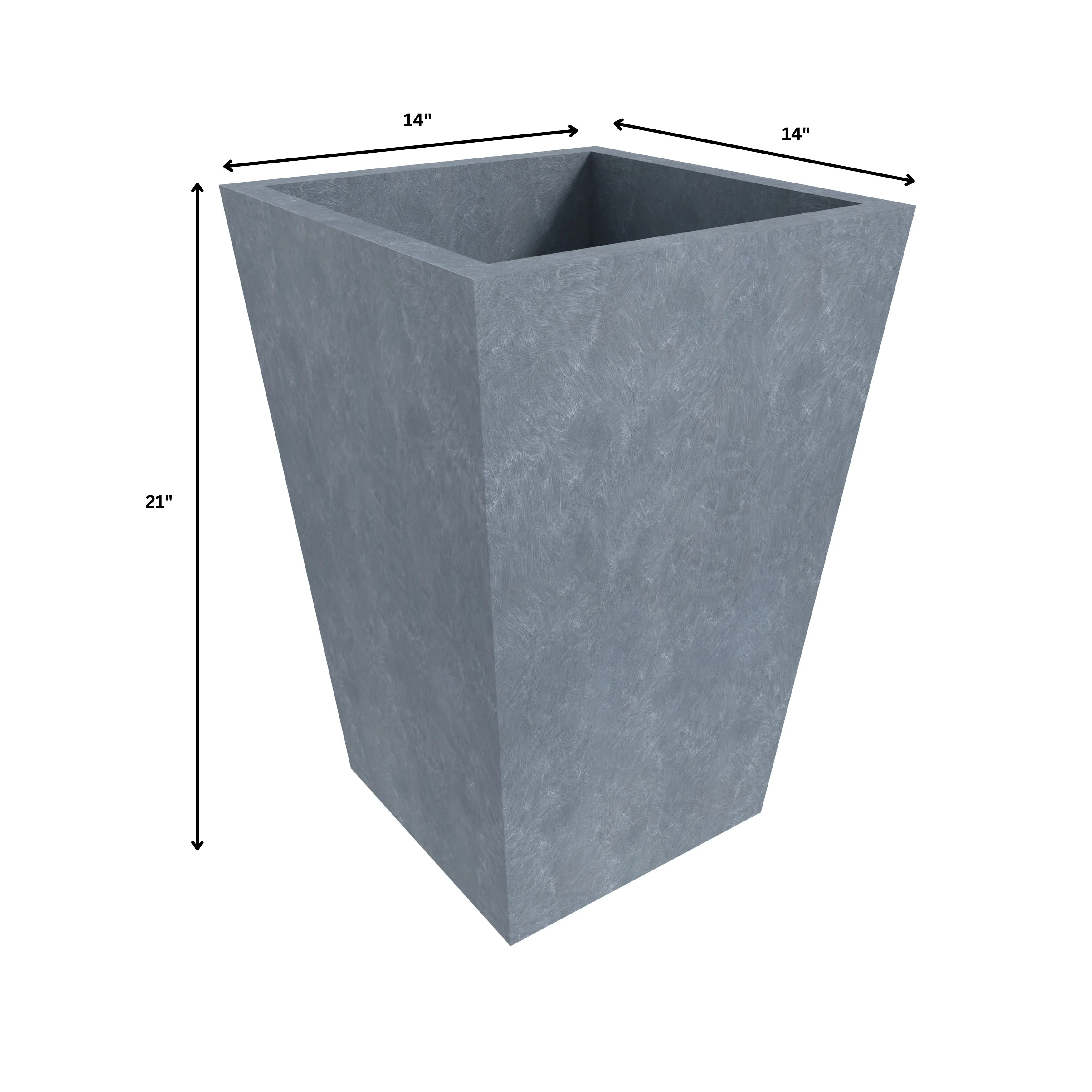 Serene Series Planter Set In Aged Concrete