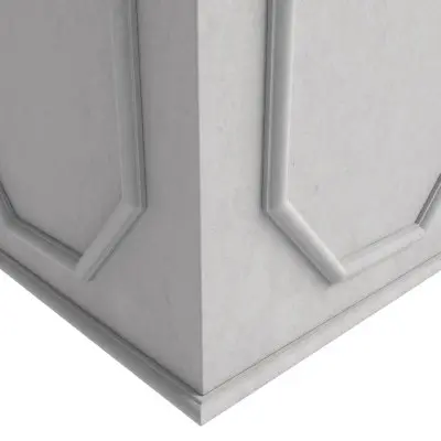 Sprout Series Cubic Fiber Stone Planter in White 15 Cube