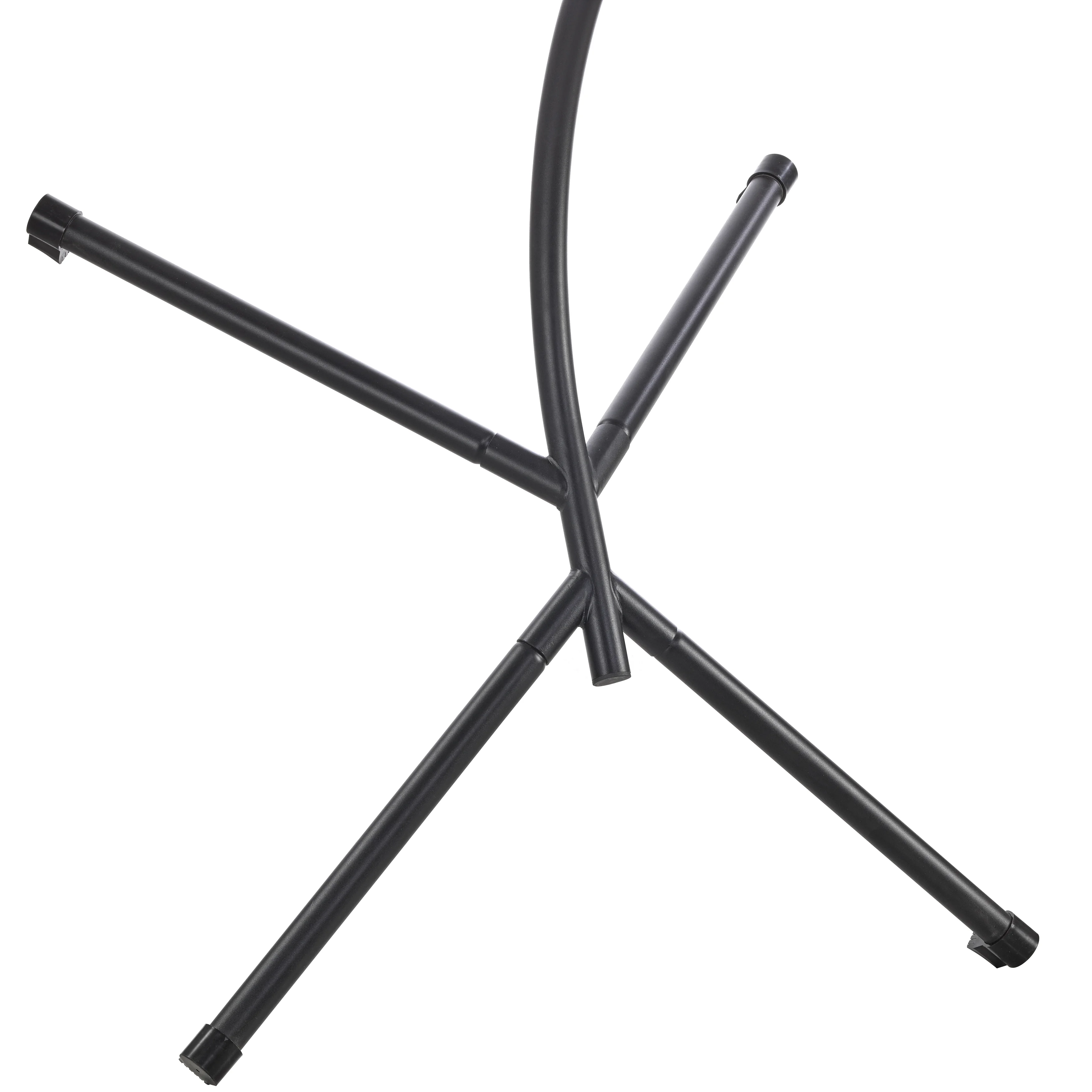 Summit Series Outdoor Egg Swing Chair In Black With Light Brown Cushions