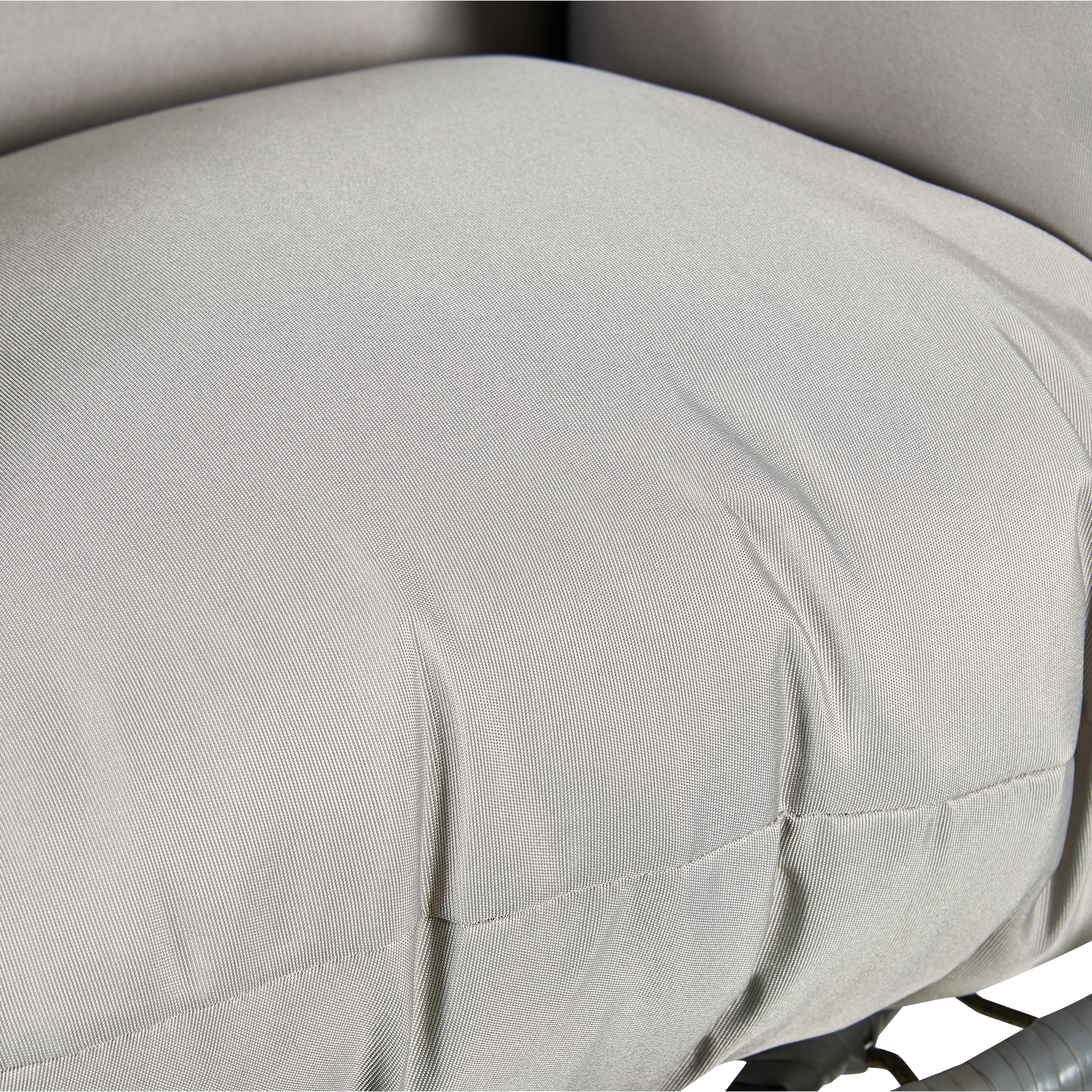 Summit Mid-Century Modern Outdoor Single Person Egg Swing Chair in Grey Steel Frame With Removable Cushions