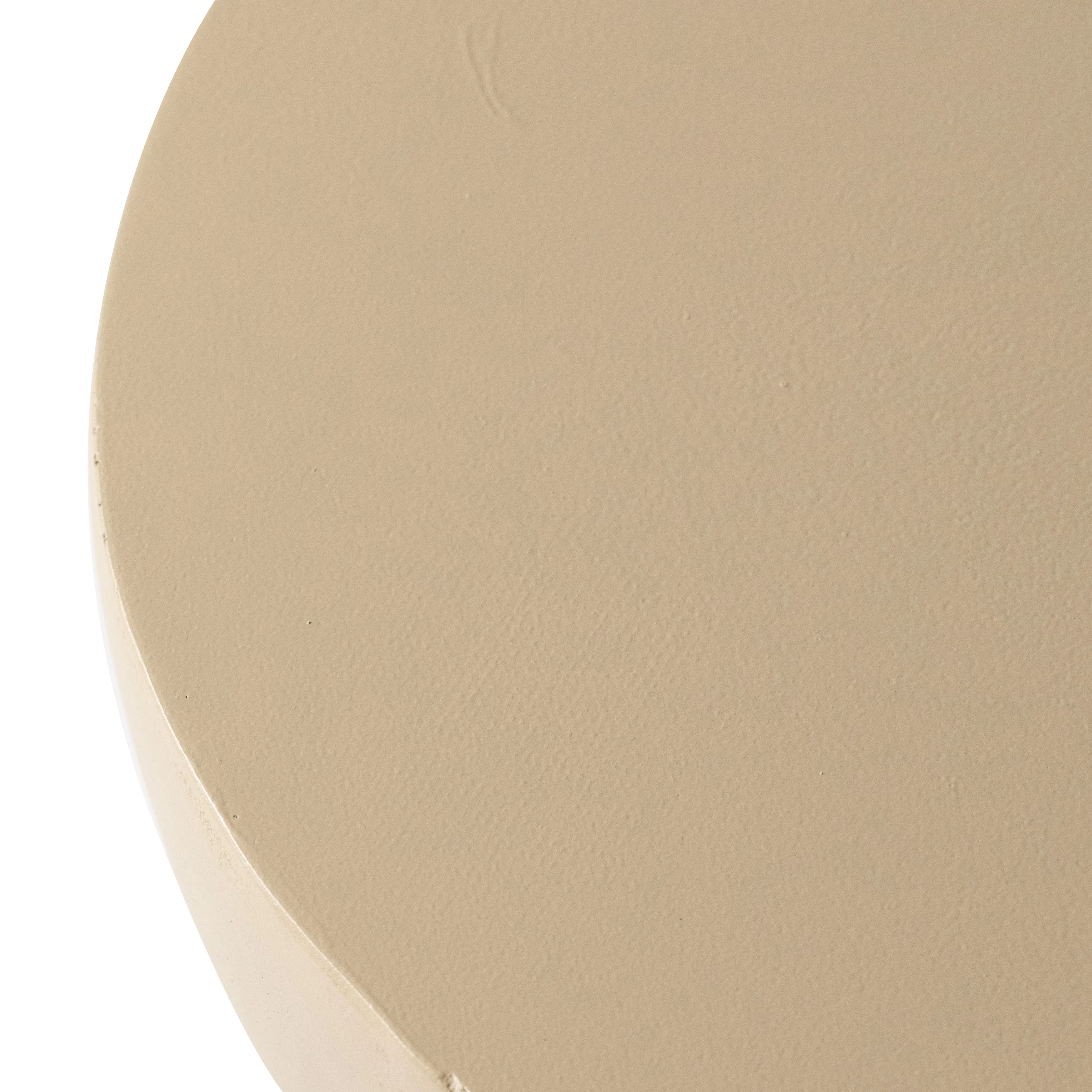 Sage Collection Fiberglass Outdoor Side Table in Beige