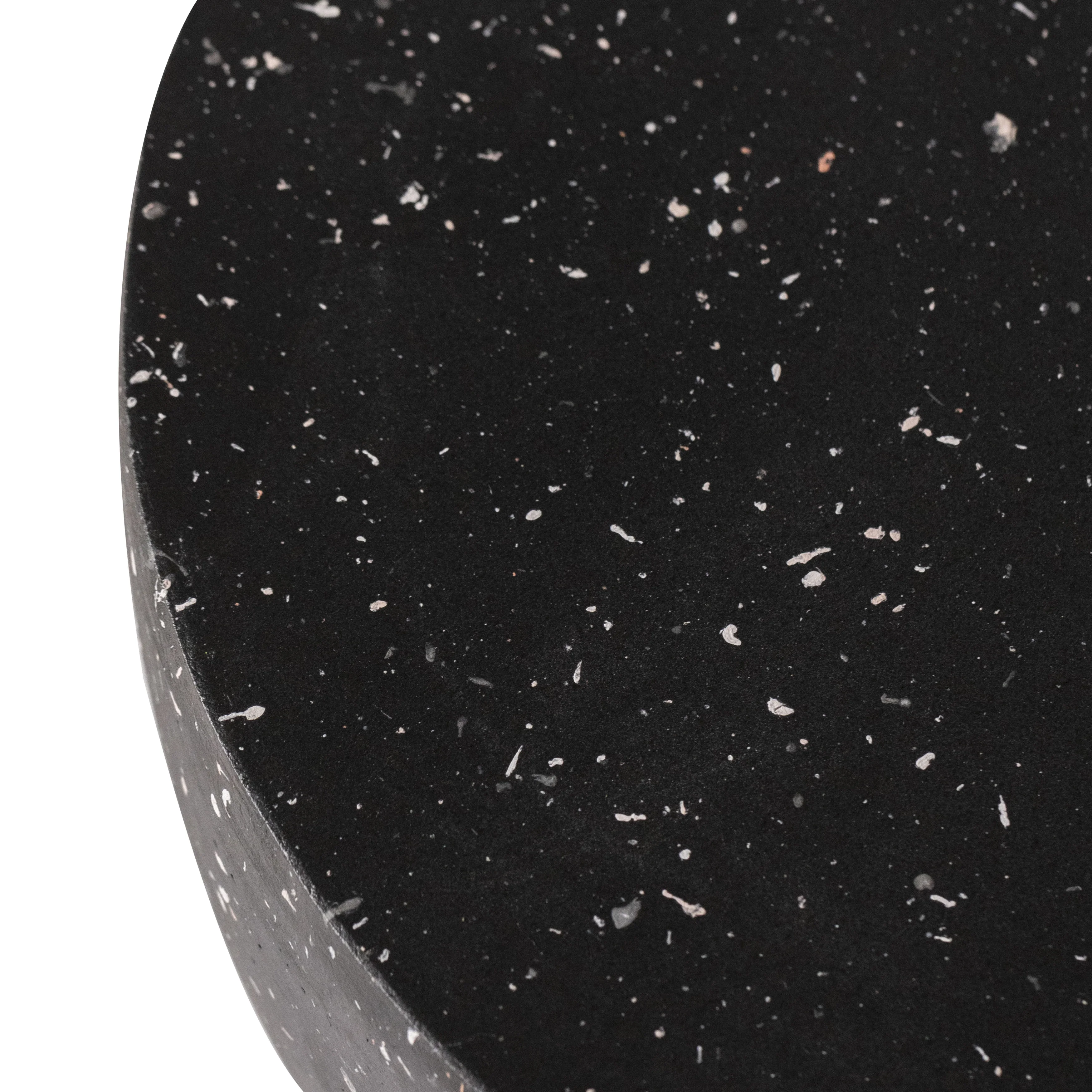 Sage Collection Fiberglass Outdoor Side Table in Black