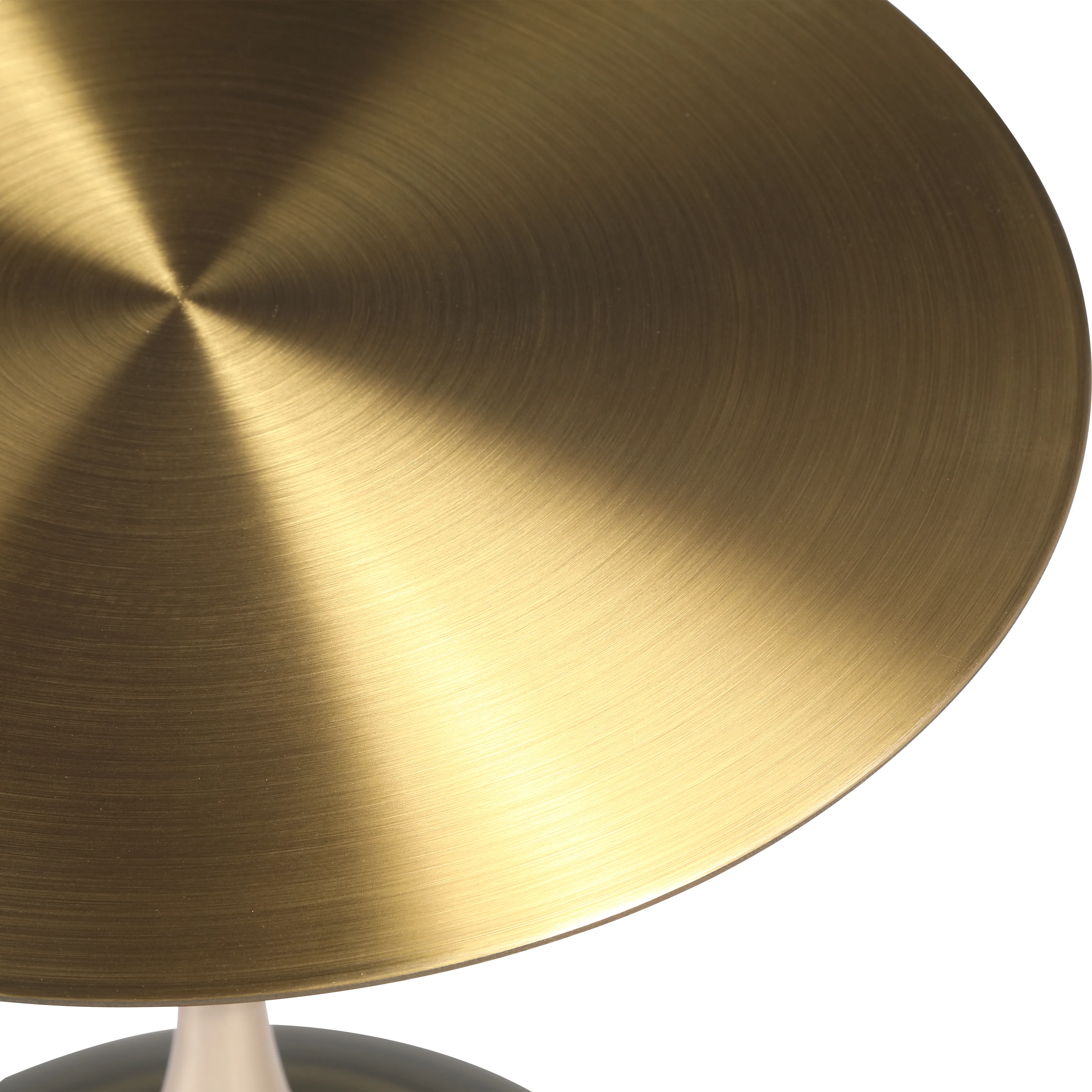 Savoy Collection Modern End Table In Brass Color