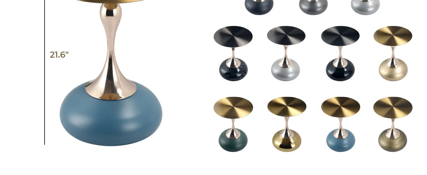 Savoy Collection Modern End Table In Blue