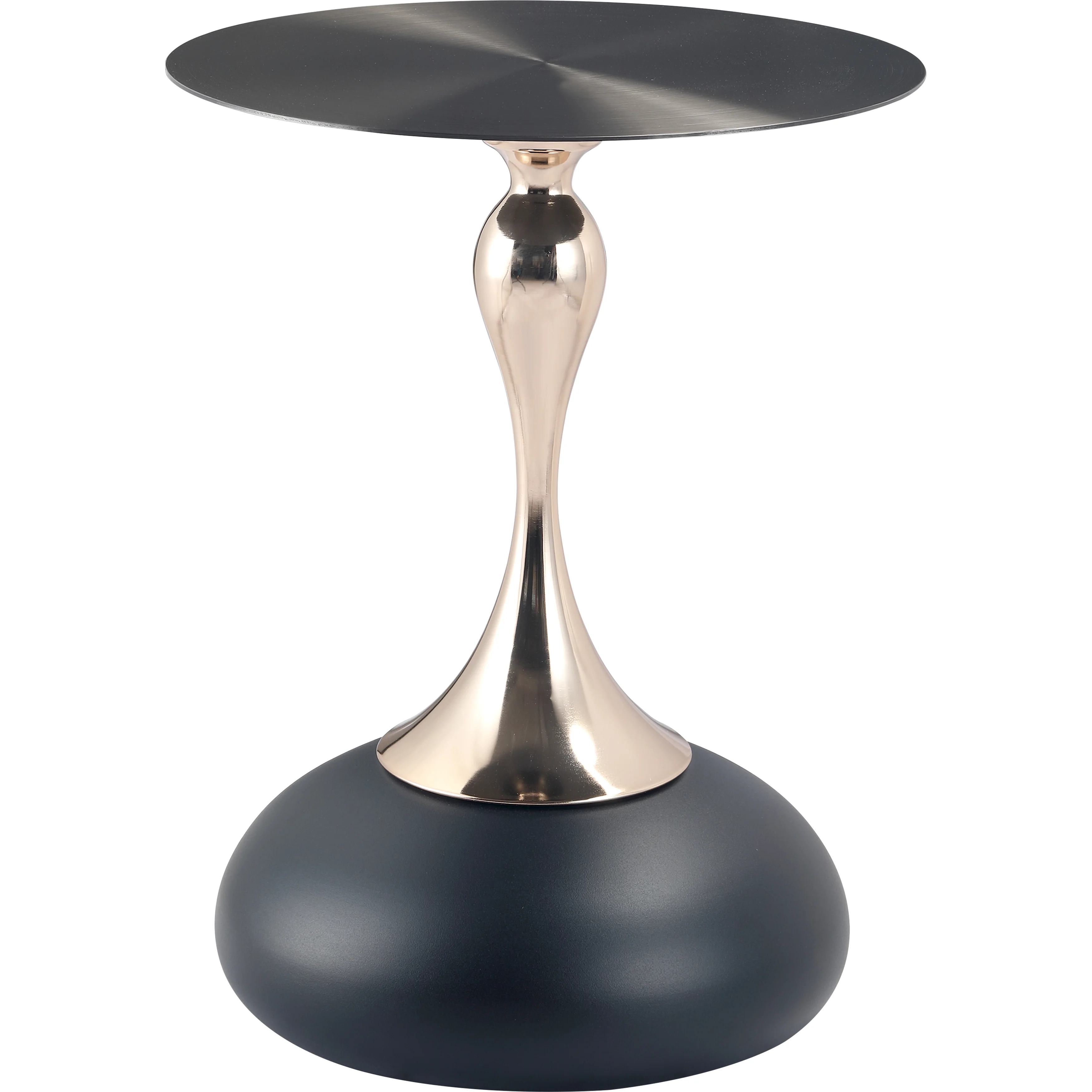 Savoy Collection Modern End Table In Matt Black