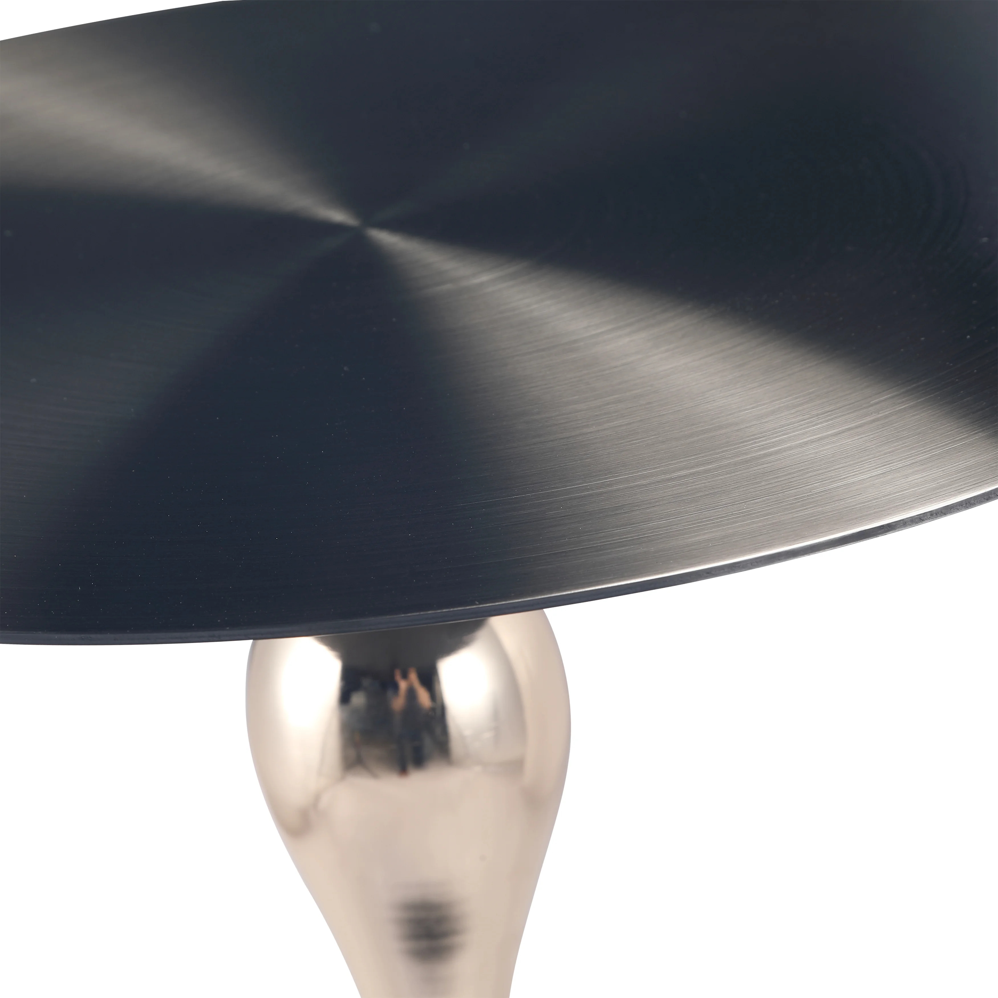 Savoy Collection Modern End Table In Matt Black