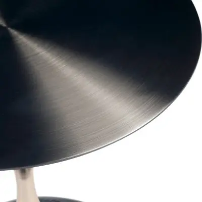 Savoy Collection Modern End Table In Stone Black