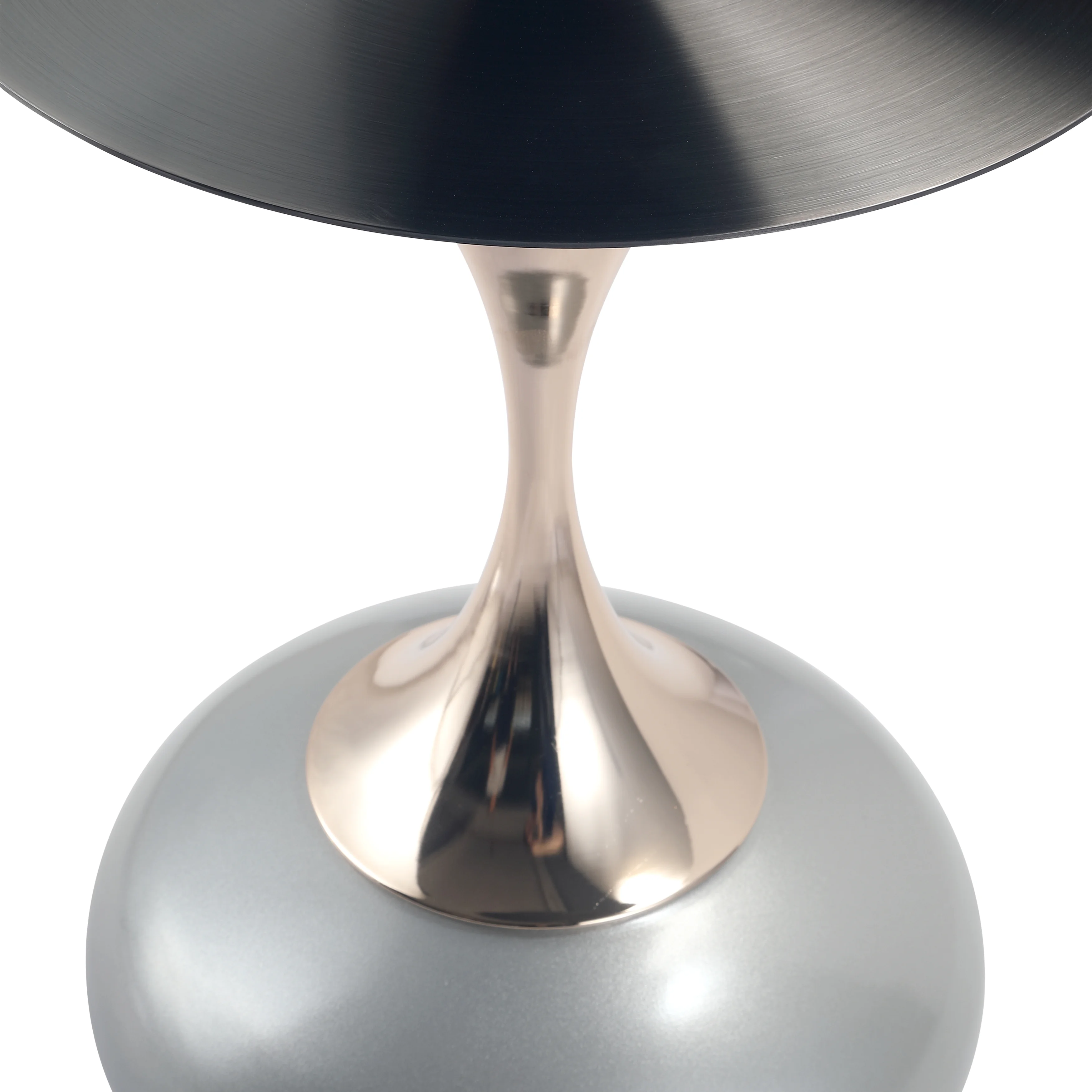 Savoy Collection Modern End Table In Silver
