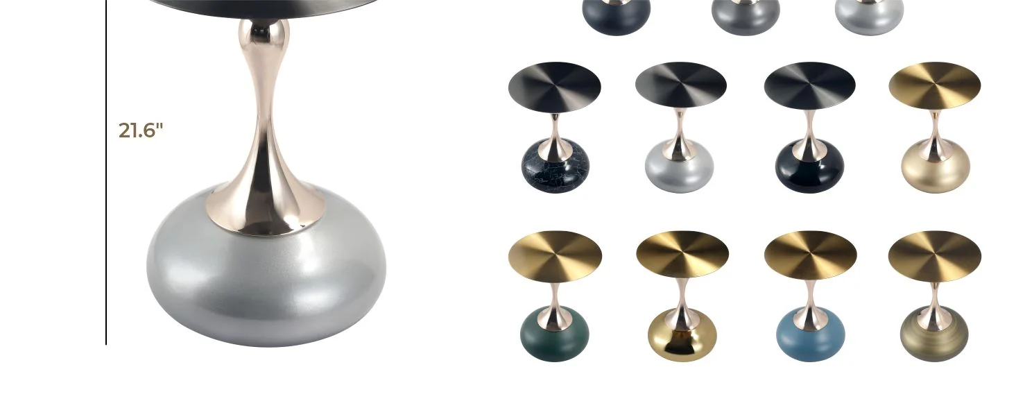 Savoy Collection Modern End Table In Silver