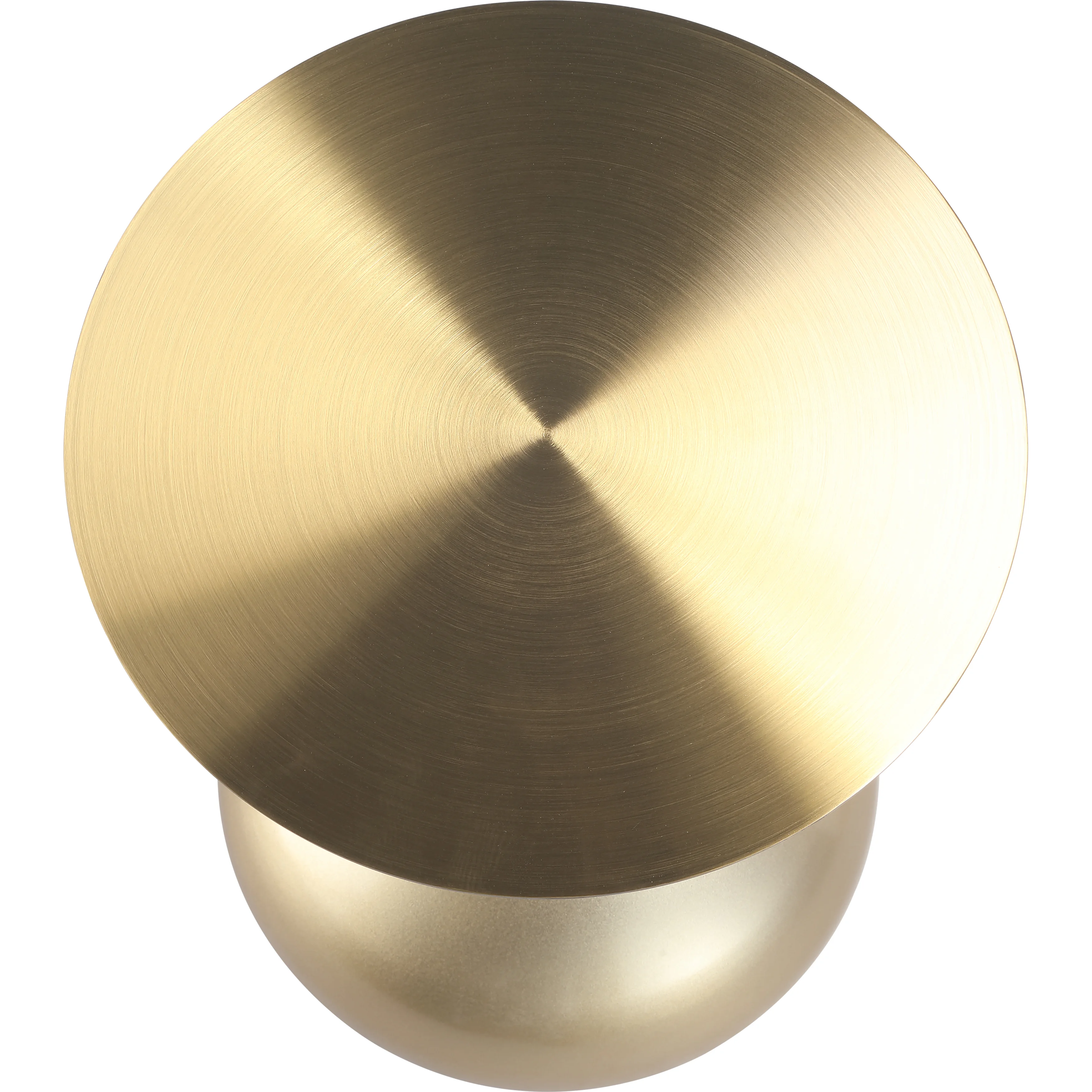 Savoy Collection Modern End Table In Gold With Gold Top