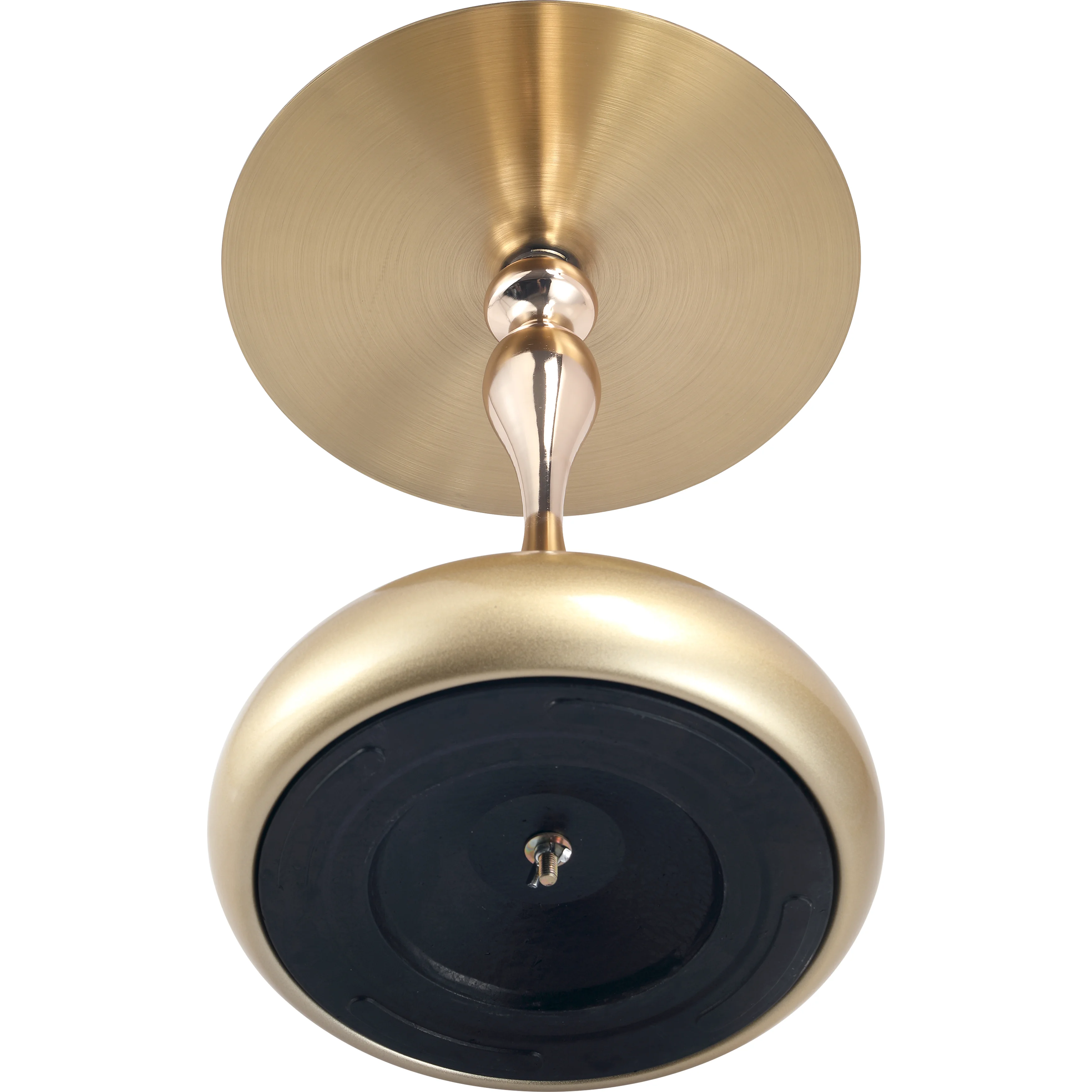 Savoy Collection Modern End Table In Gold With Gold Top