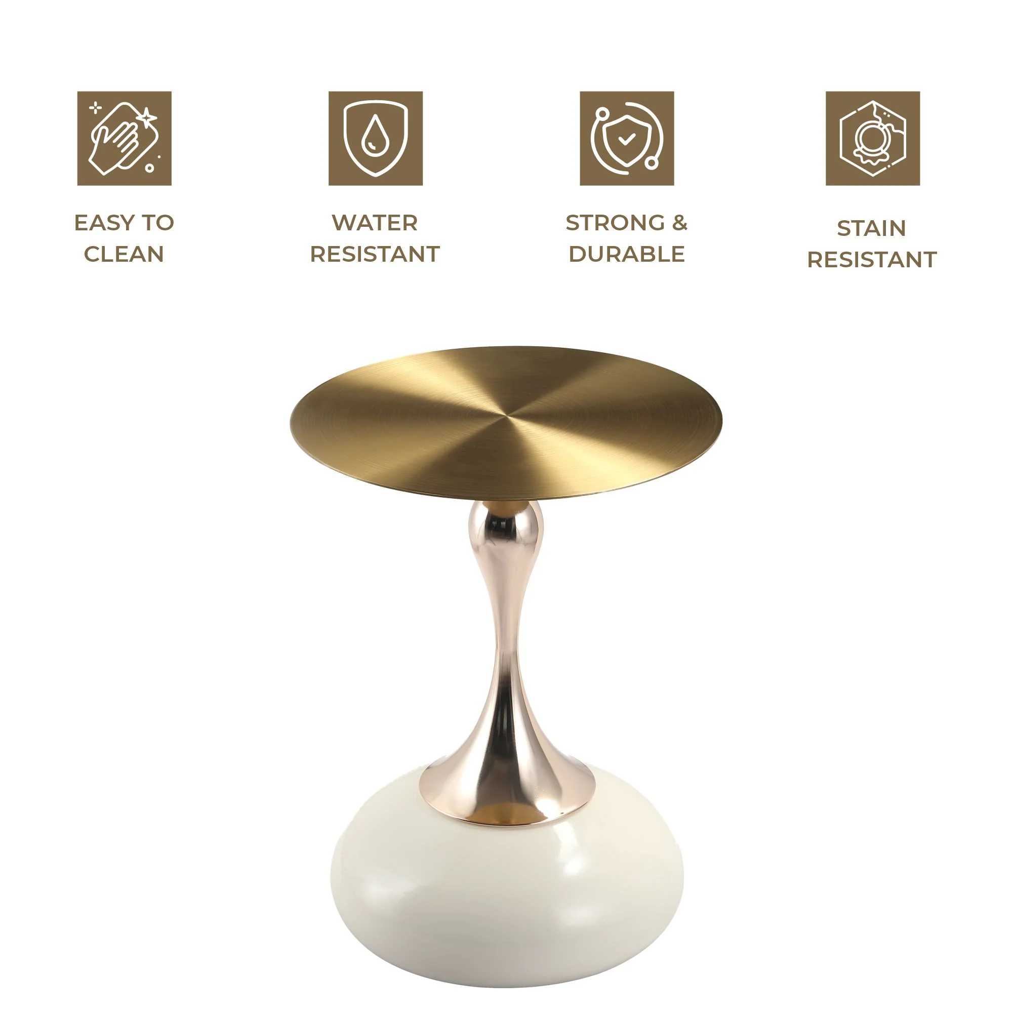 Savoy Collection Modern End Table In White