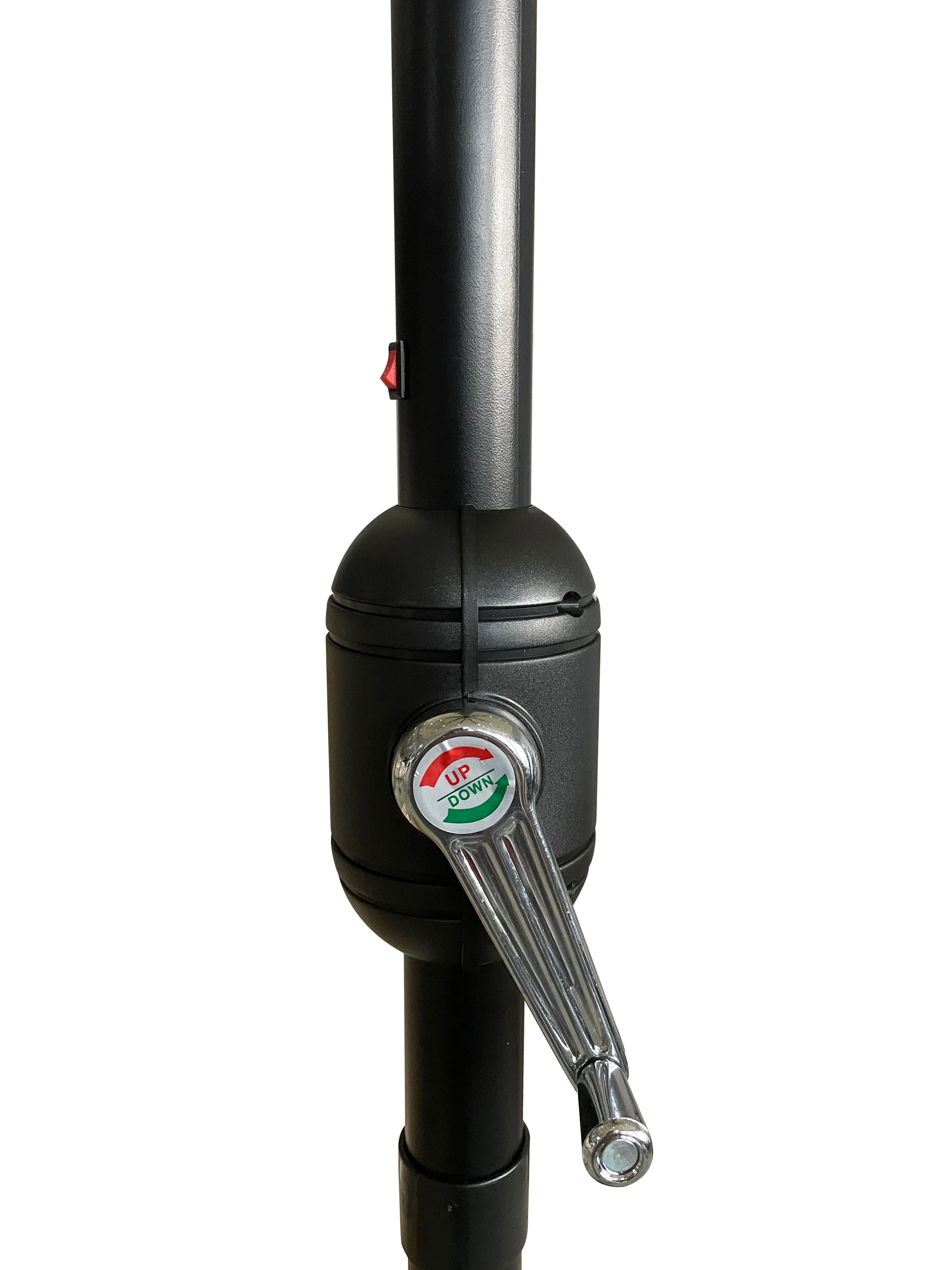 Sierra 9' Outdoor Patio Tilt Market Umbrella with Solar LED Lights in cream