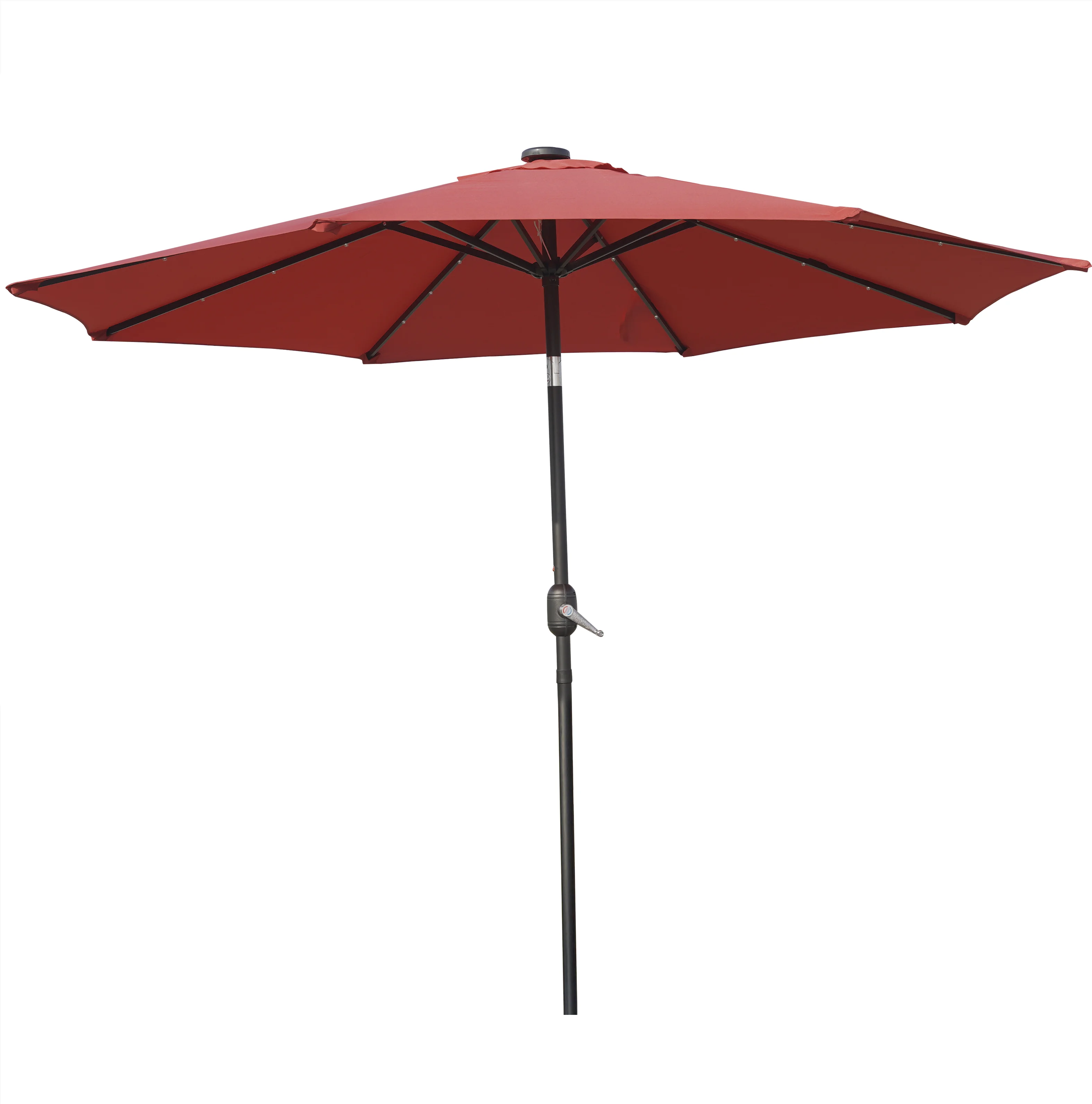 Sierra 9' Outdoor Patio Tilt Market Umbrella with Solar LED Lights