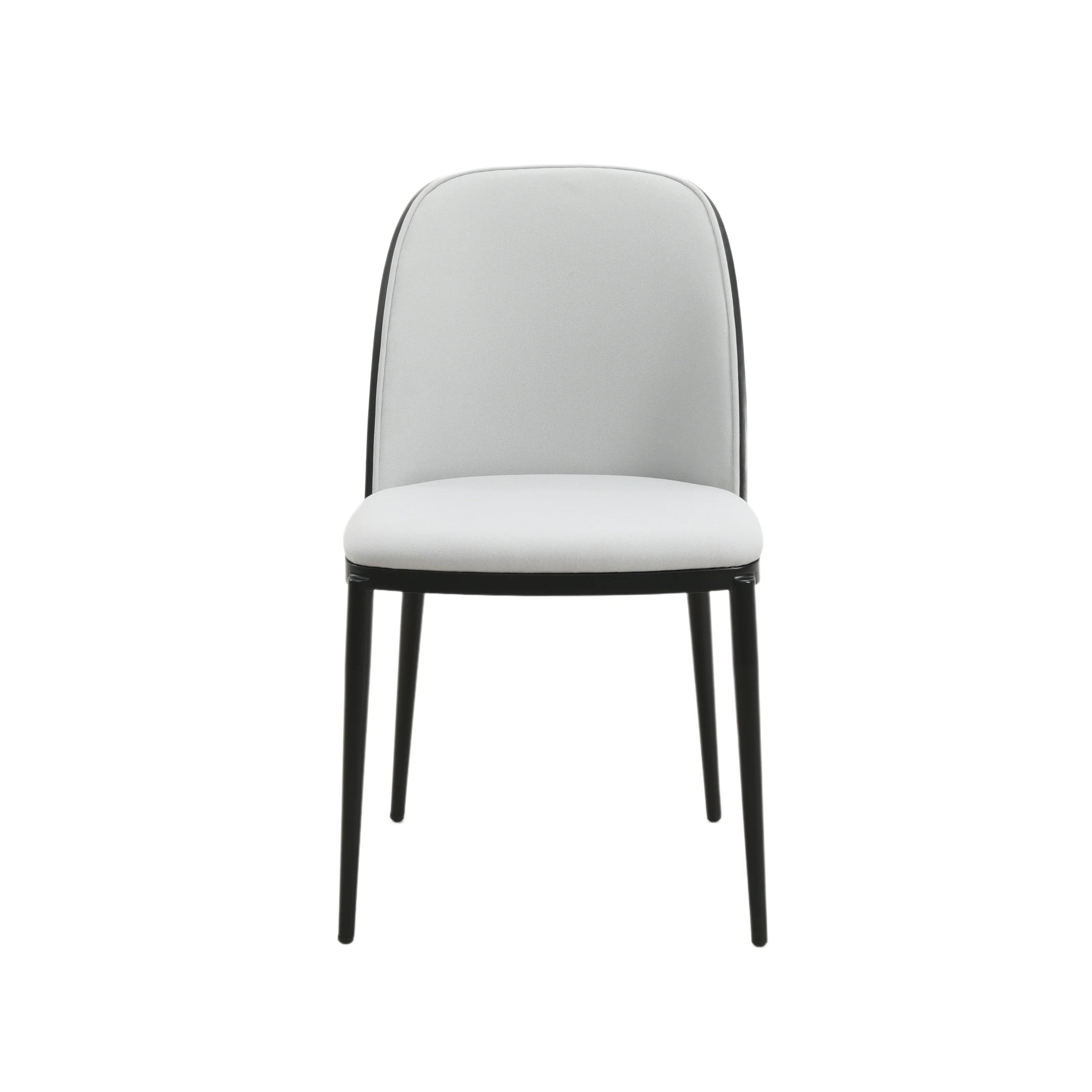 Tule Mid-Century Modern Dining Side Chair with Velvet Seat and Steel Frame Set of 2