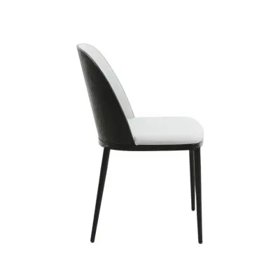 Tule Mid-Century Modern Dining Side Chair with Velvet Seat and Steel Frame Set of 4