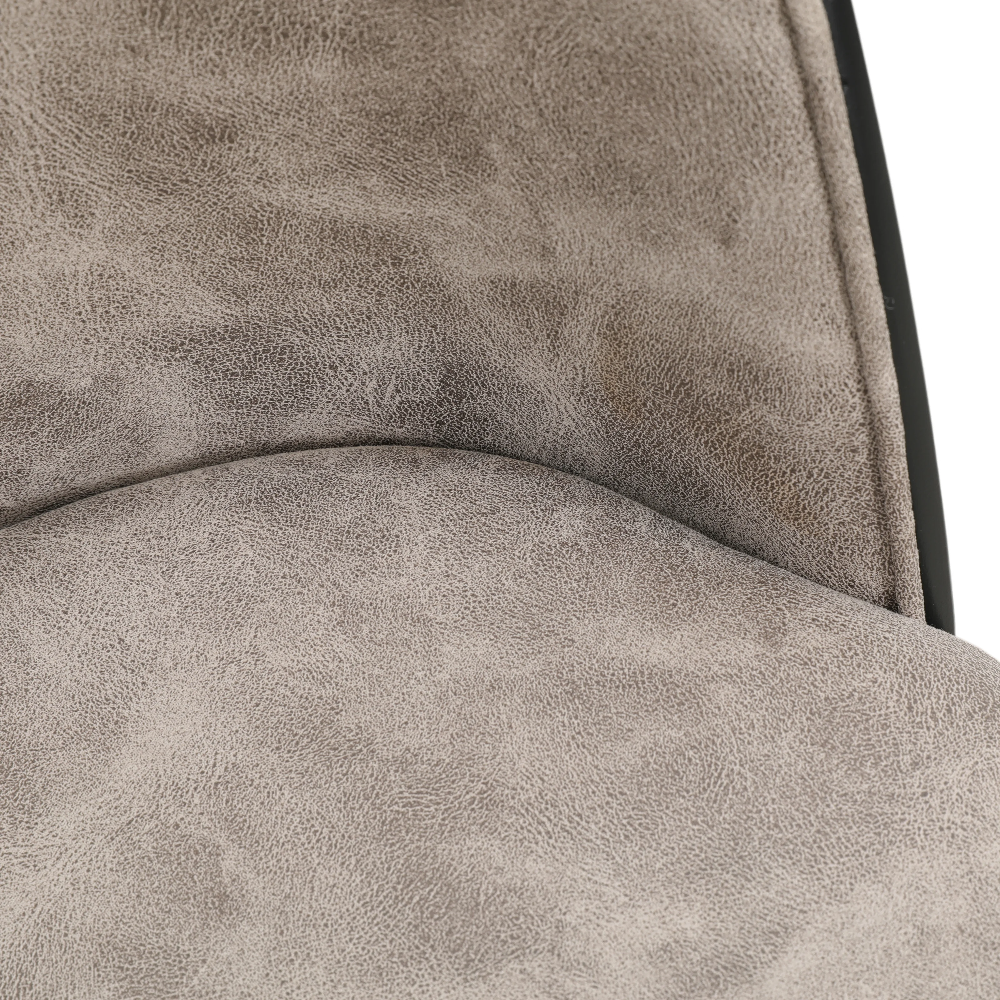 Tule Mid-Century Modern Dining Side Chair with Sueade Fabric Seat and Steel Frame Set of 2