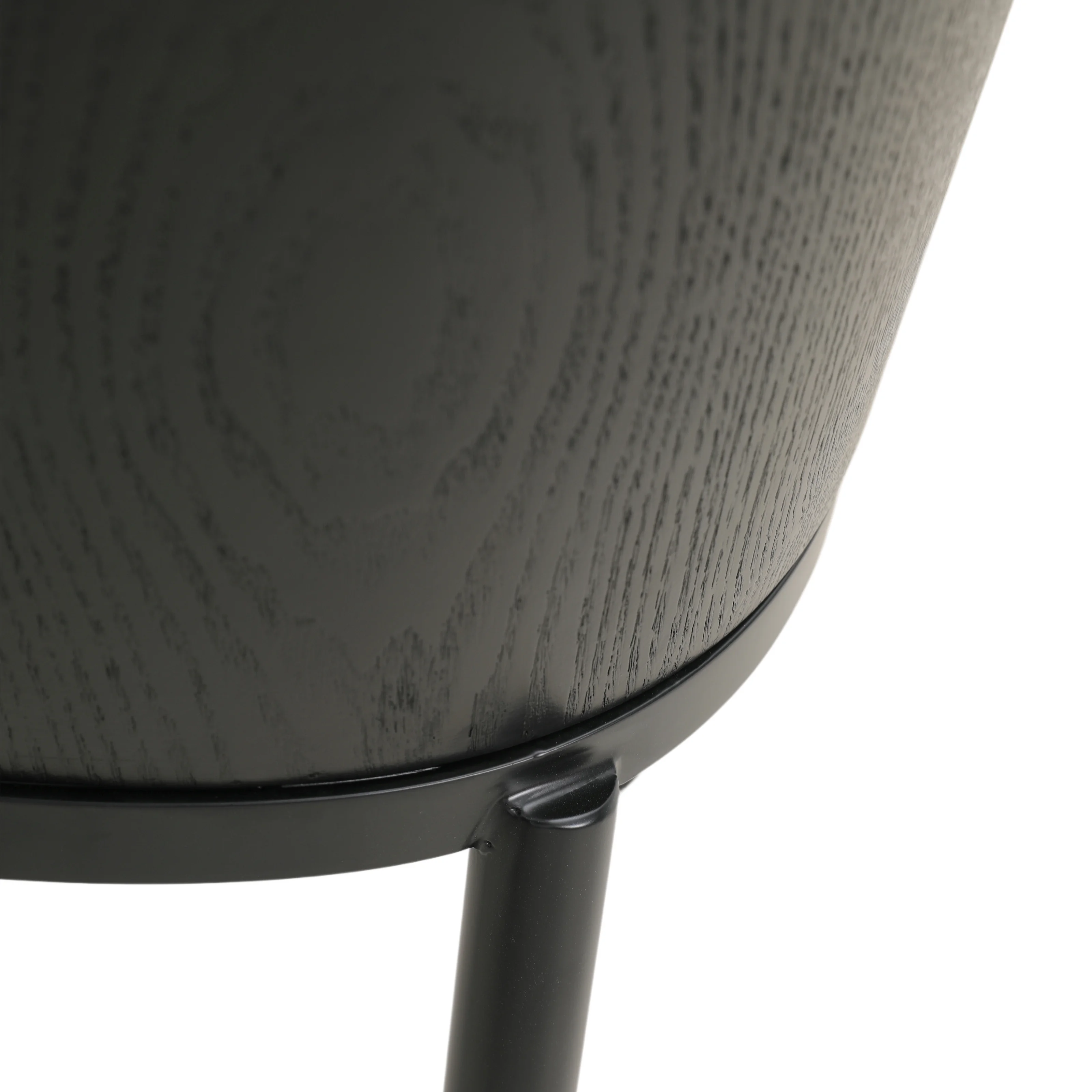 Tule Mid-Century Modern Dining Side Chair with Sueade Fabric Seat and Steel Frame Set of 4