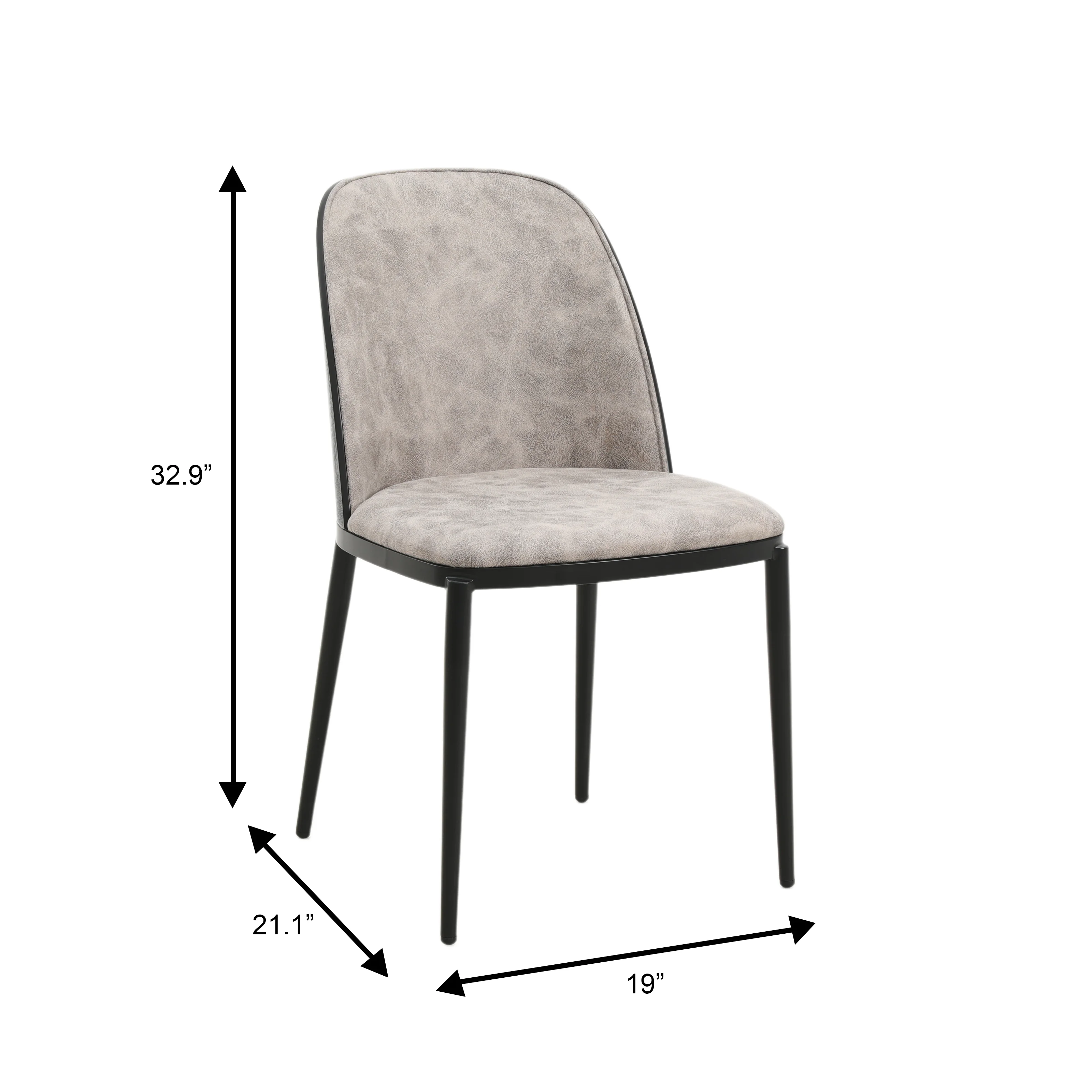 Ravenna 6-Piece Dining Set with 63" Rectangular Dining Table in Natural Wood MDF and 5 Suede Dining Chairs in Black/Charcoal