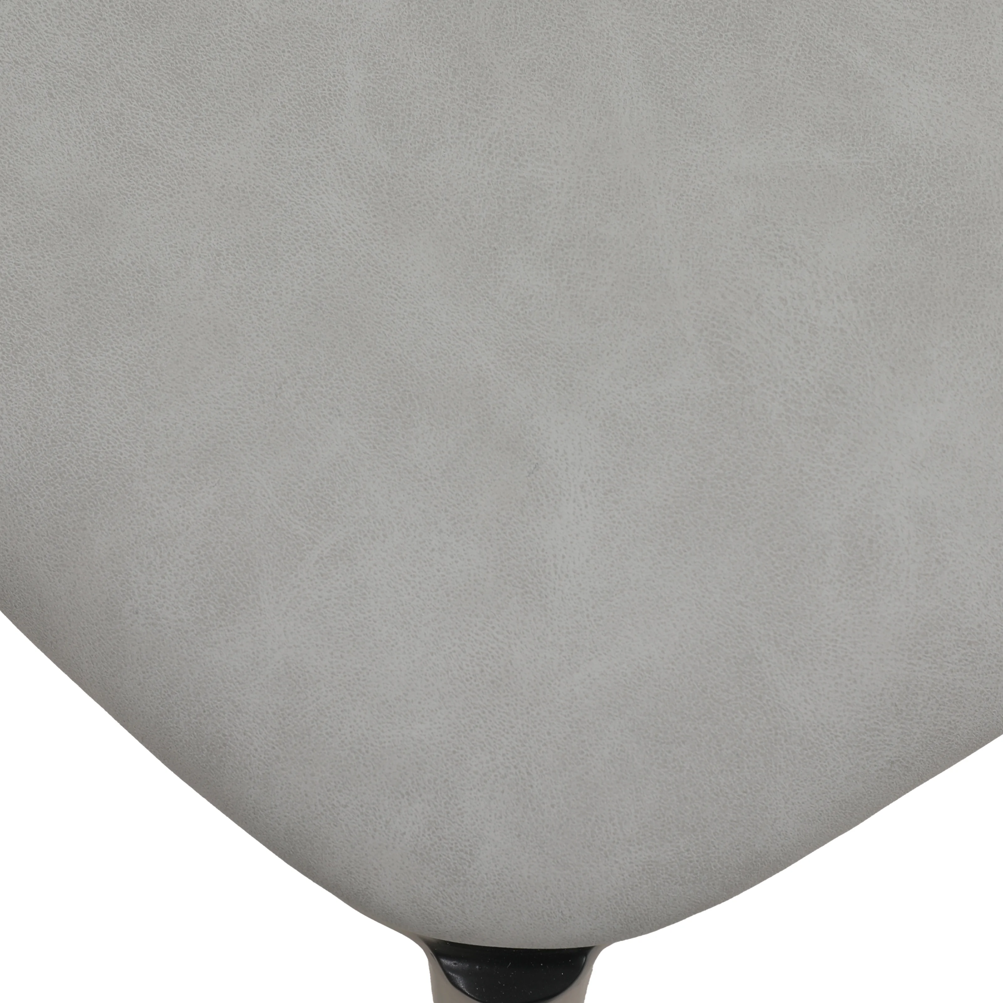 Tule Collection Dining Chair, Black Frame With Light Grey Leather - set of 4