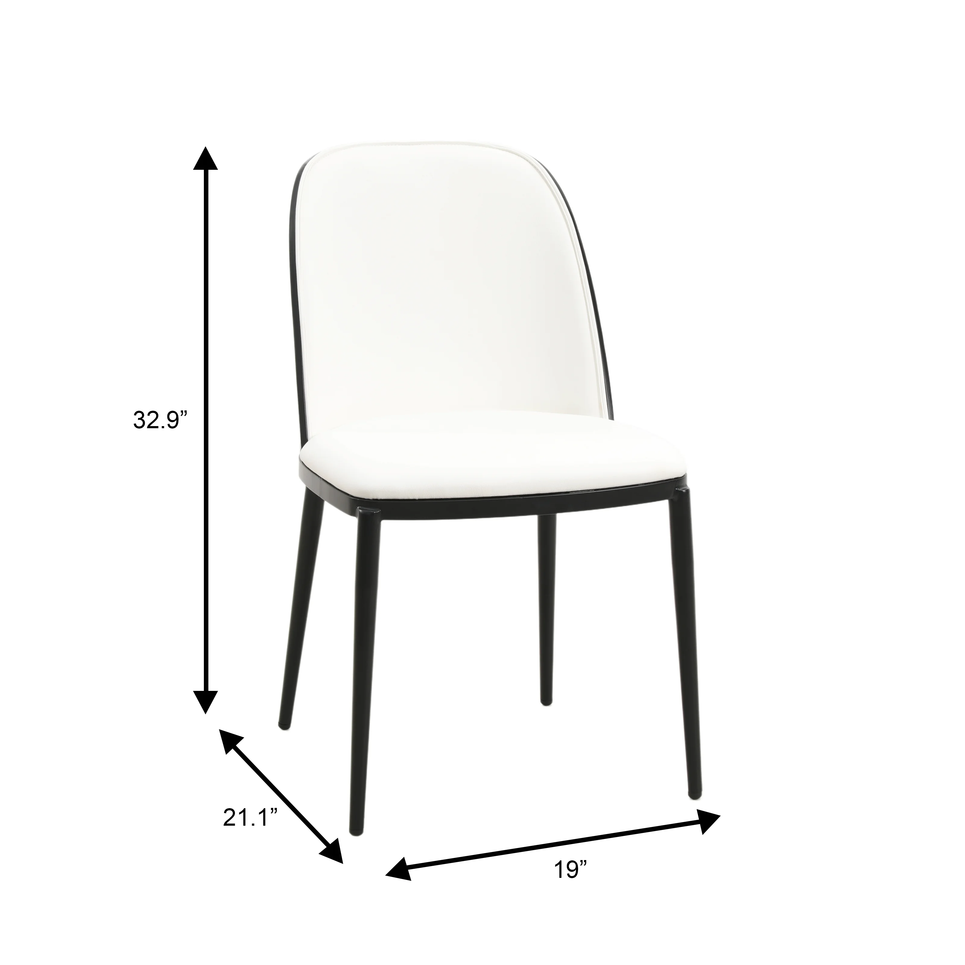 Zayle 7-Piece Dining Set with 55" Rectangular Dining Table in Black/Gold Sintered Stone Top and 6 Leather Dining Chairs in Black/White